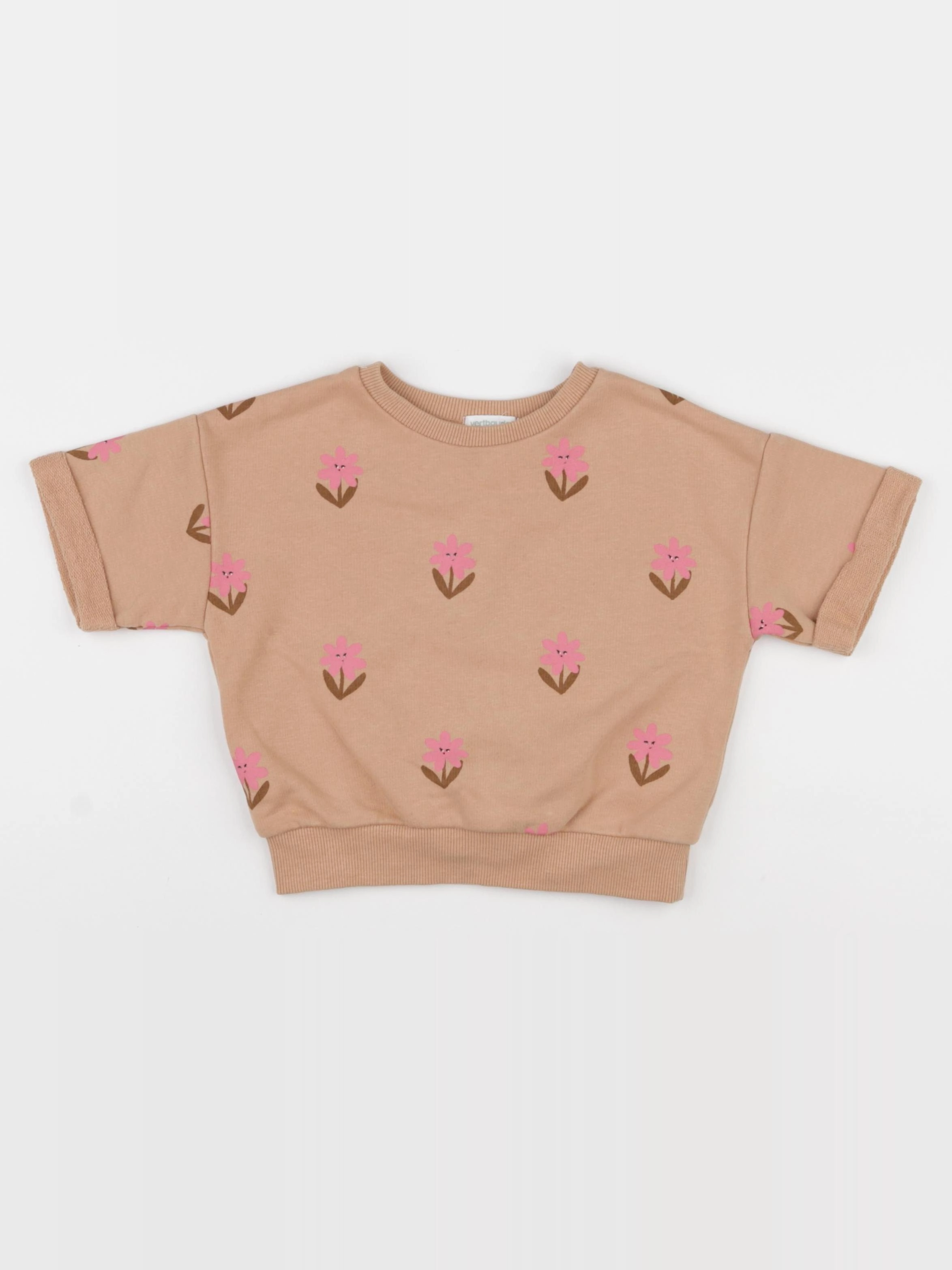 Vertbaudet - sweat marron - 2 ans