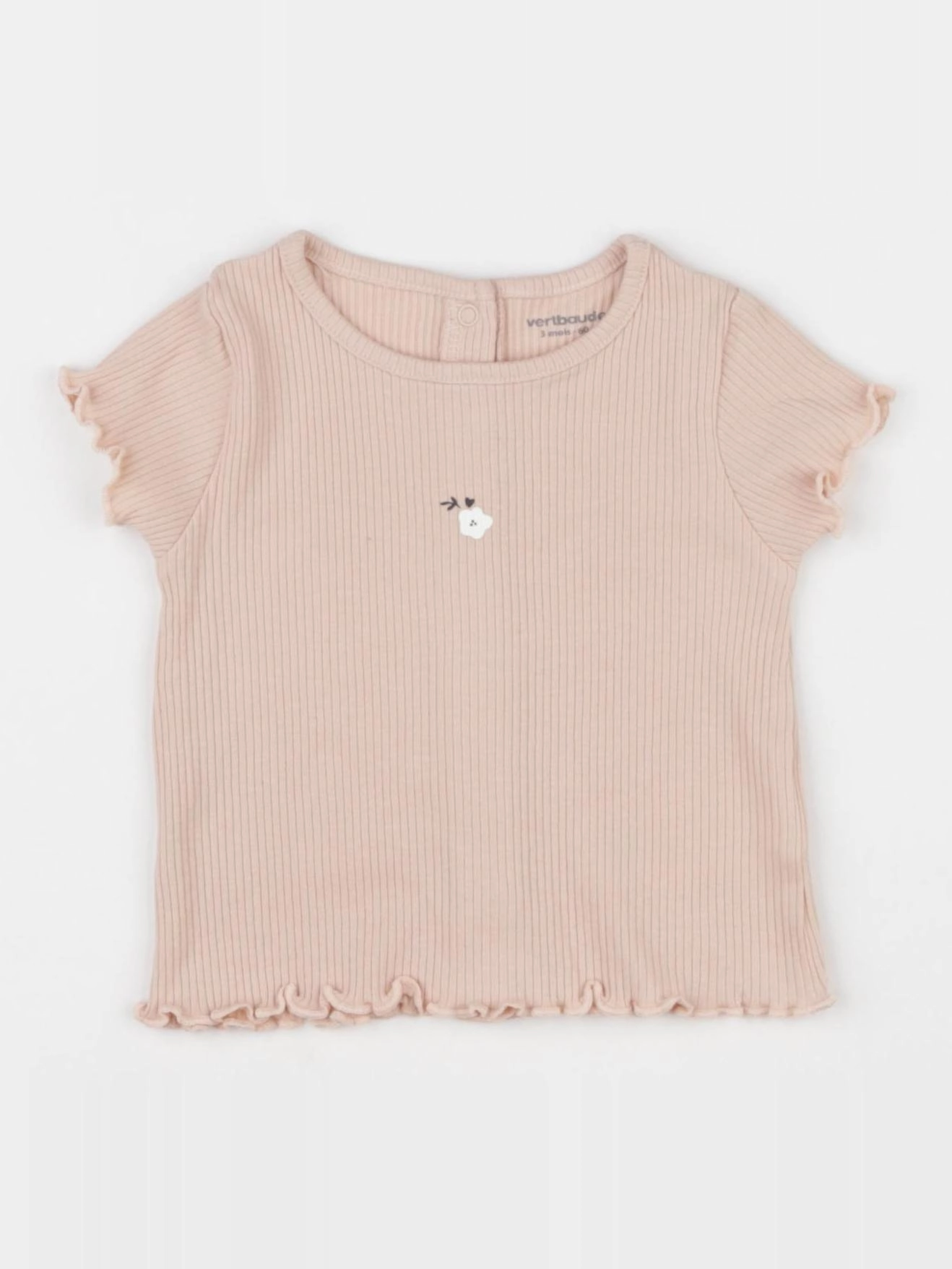 Vertbaudet - tee-shirt rose - 3 mois