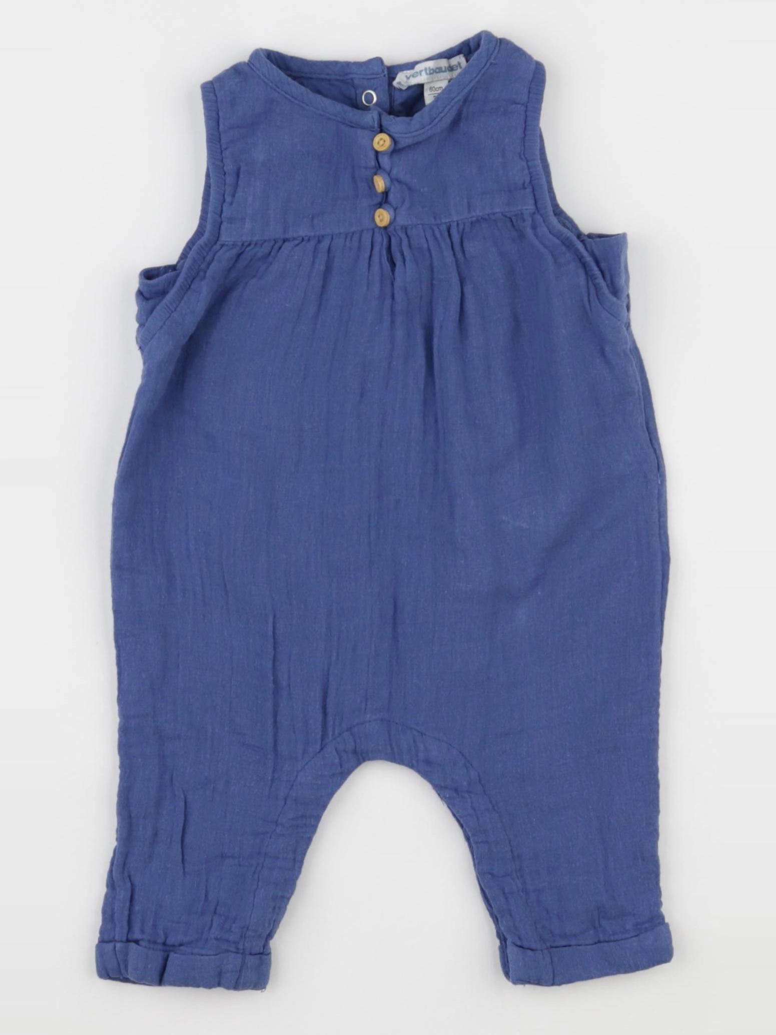 Vertbaudet - combinaison bleu - 3 mois