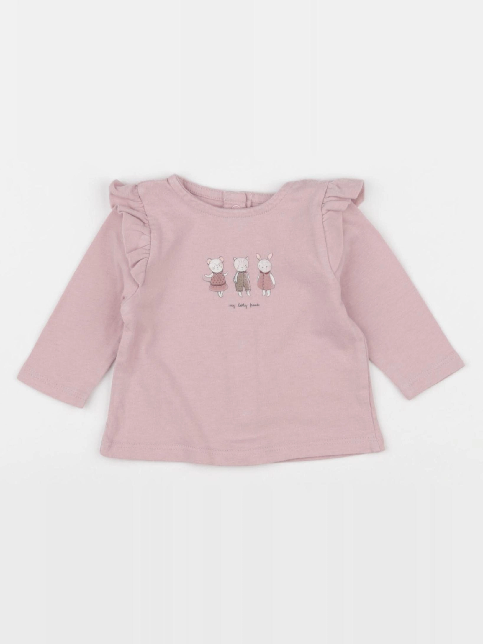 Vertbaudet - tee-shirt rose - 1 mois
