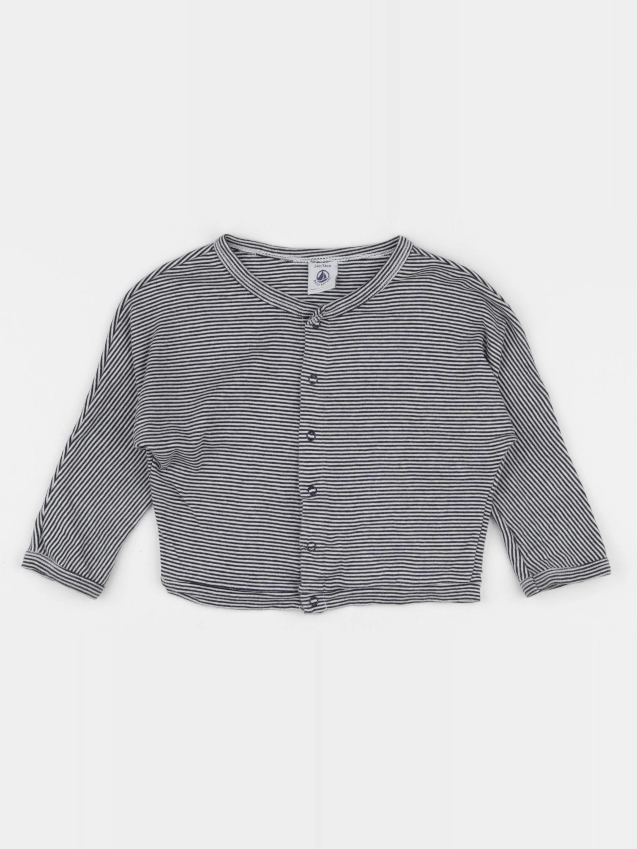 Petit Bateau - tee-shirt bleu, blanc - 24 mois