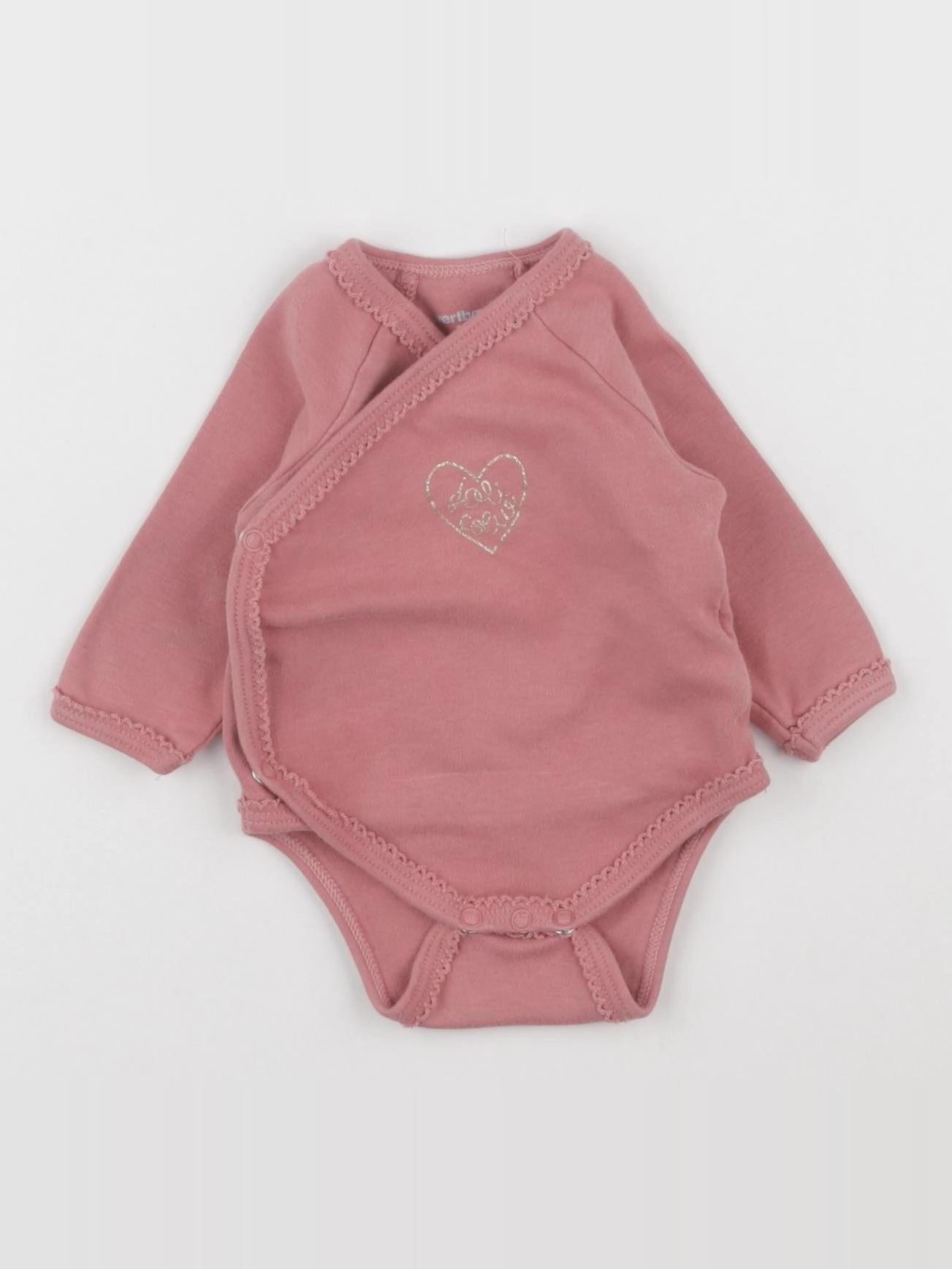 Petit Bateau - body rose - 1 mois