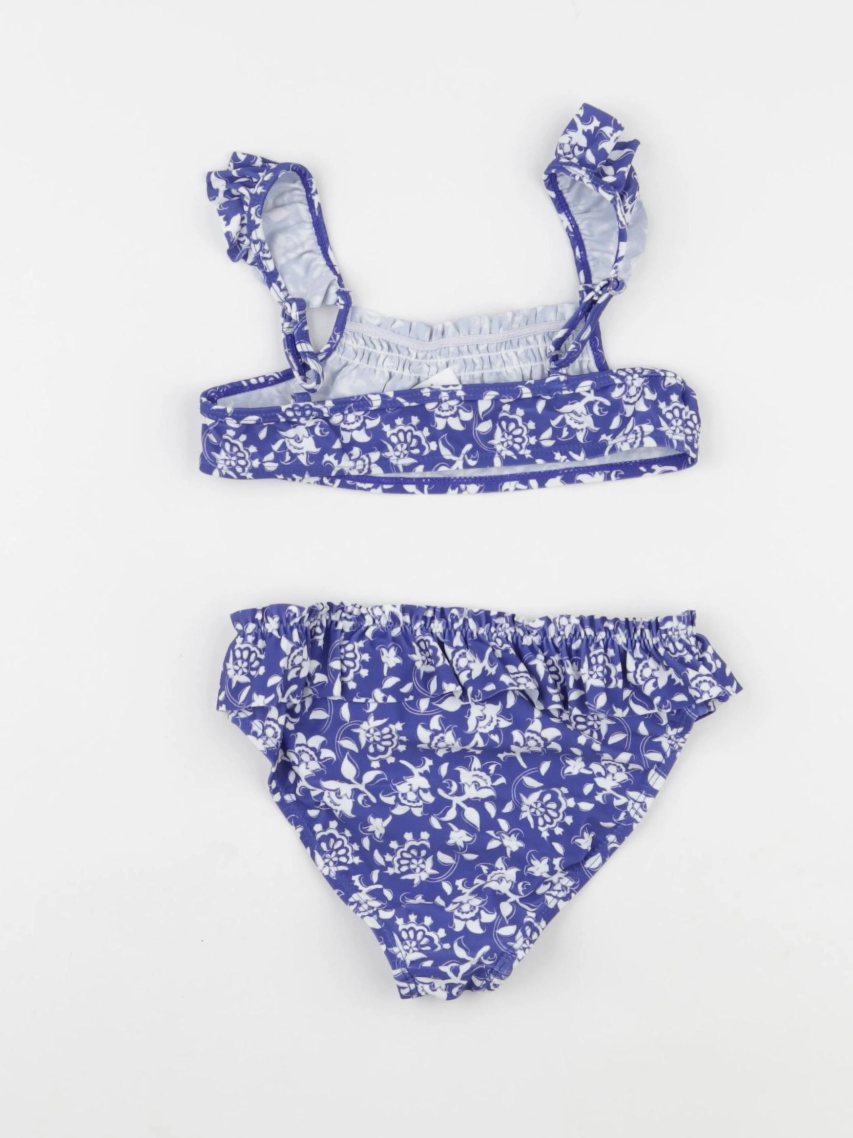 Vertbaudet - maillot de bain bleu, blanc - 6 ans