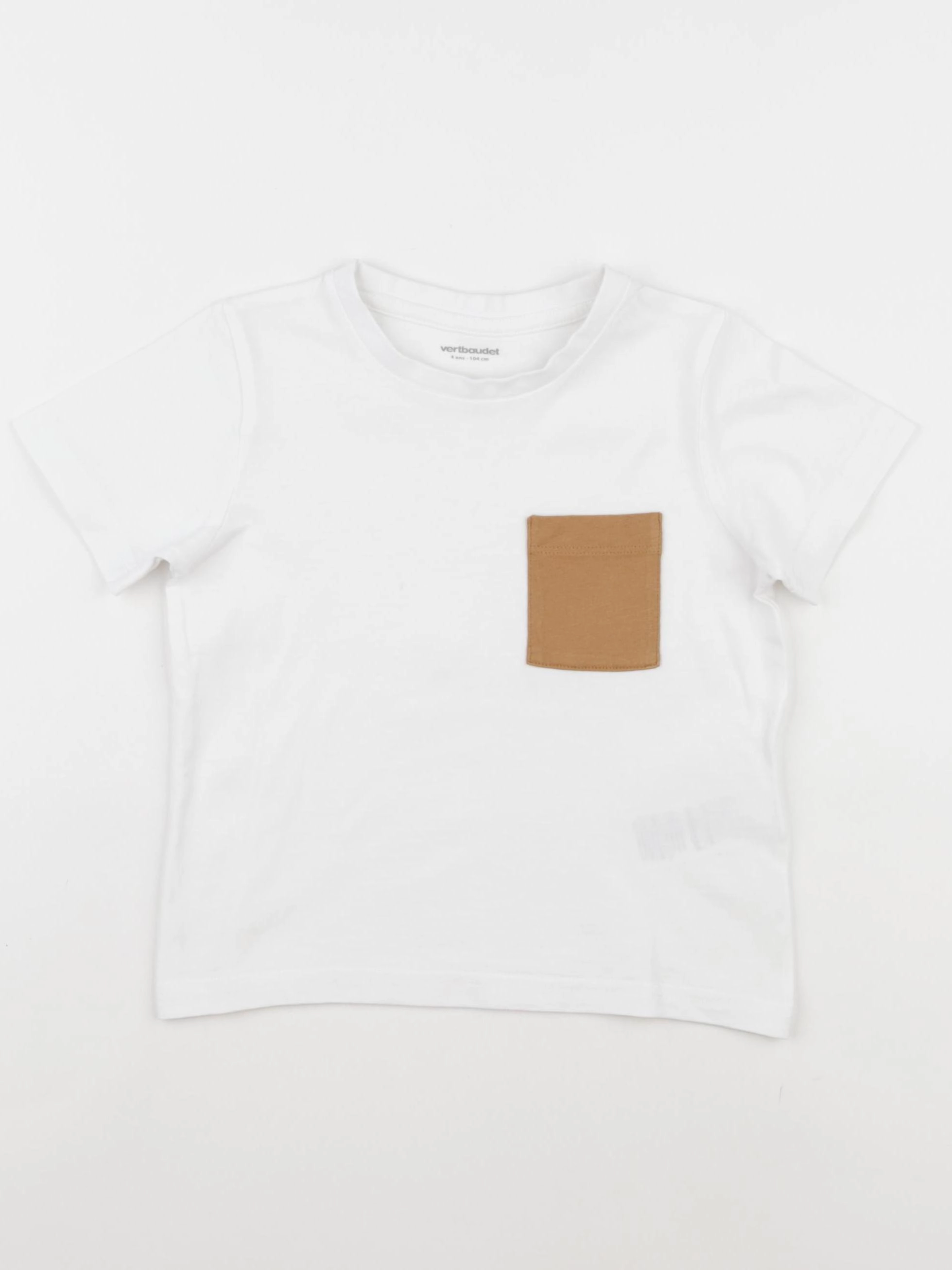 Vertbaudet - tee-shirt blanc - 4 ans