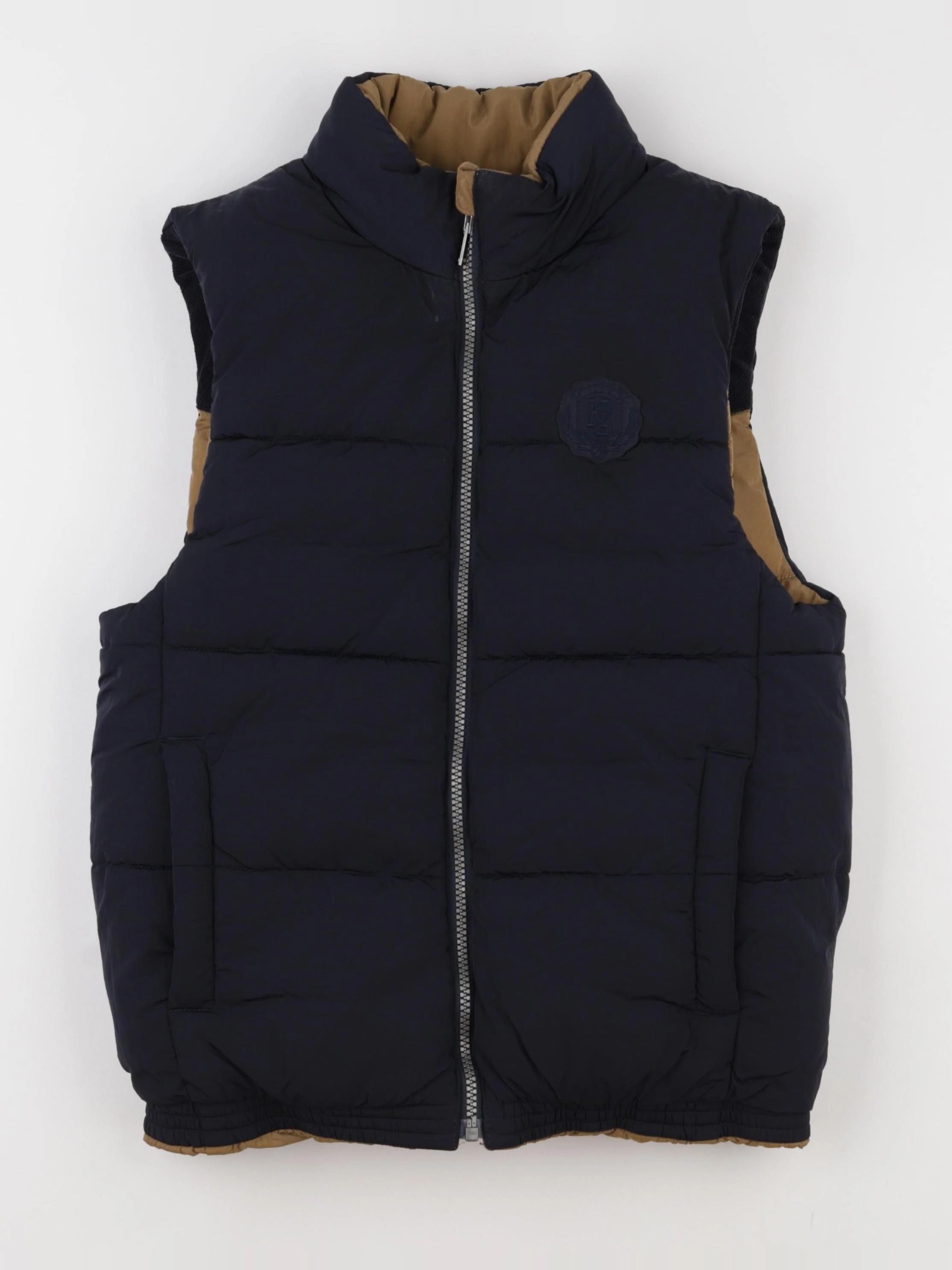 IKKS - doudoune réversible bleu, marron - 12 ans