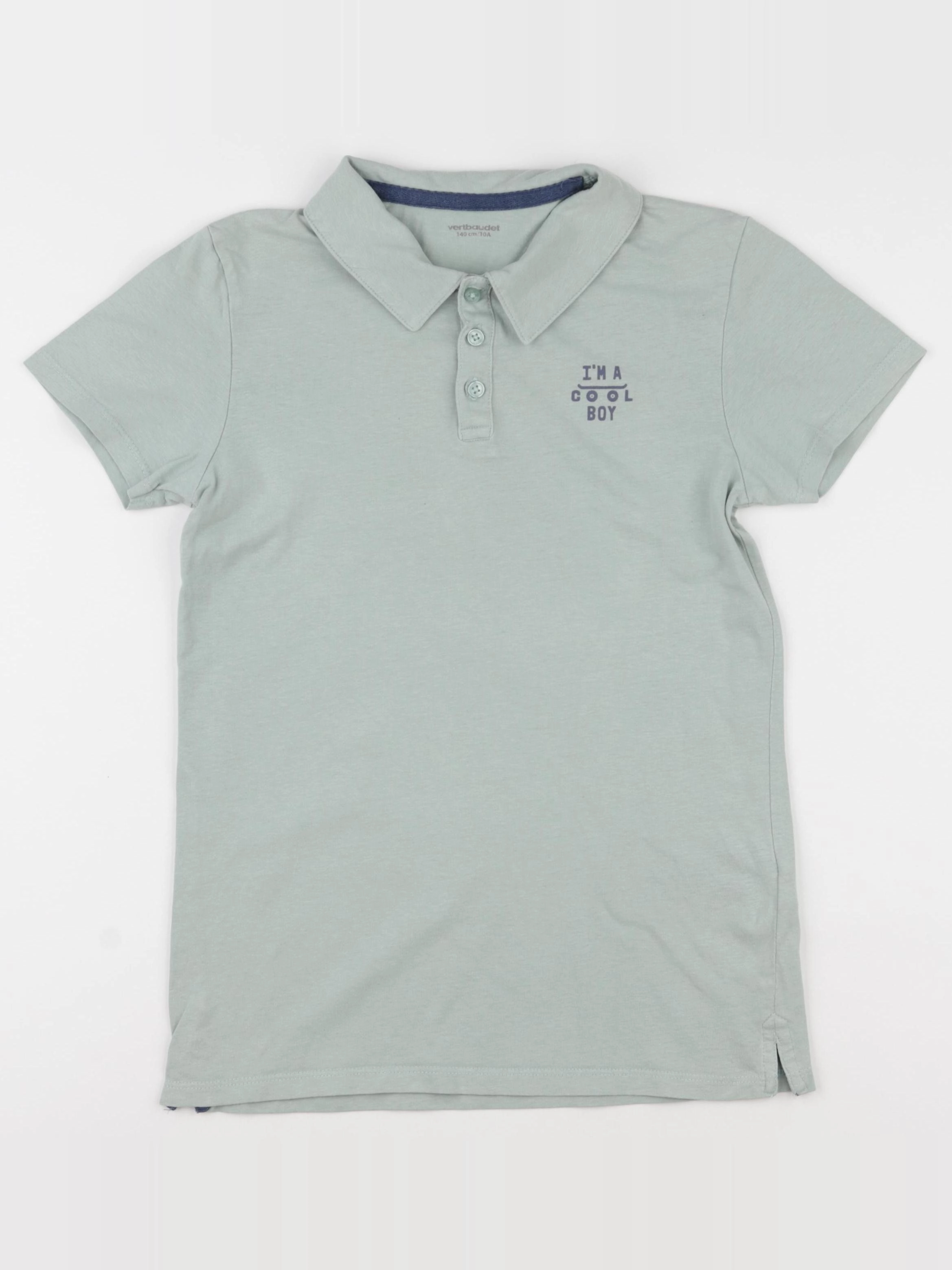 Vertbaudet - polo vert - 10 ans