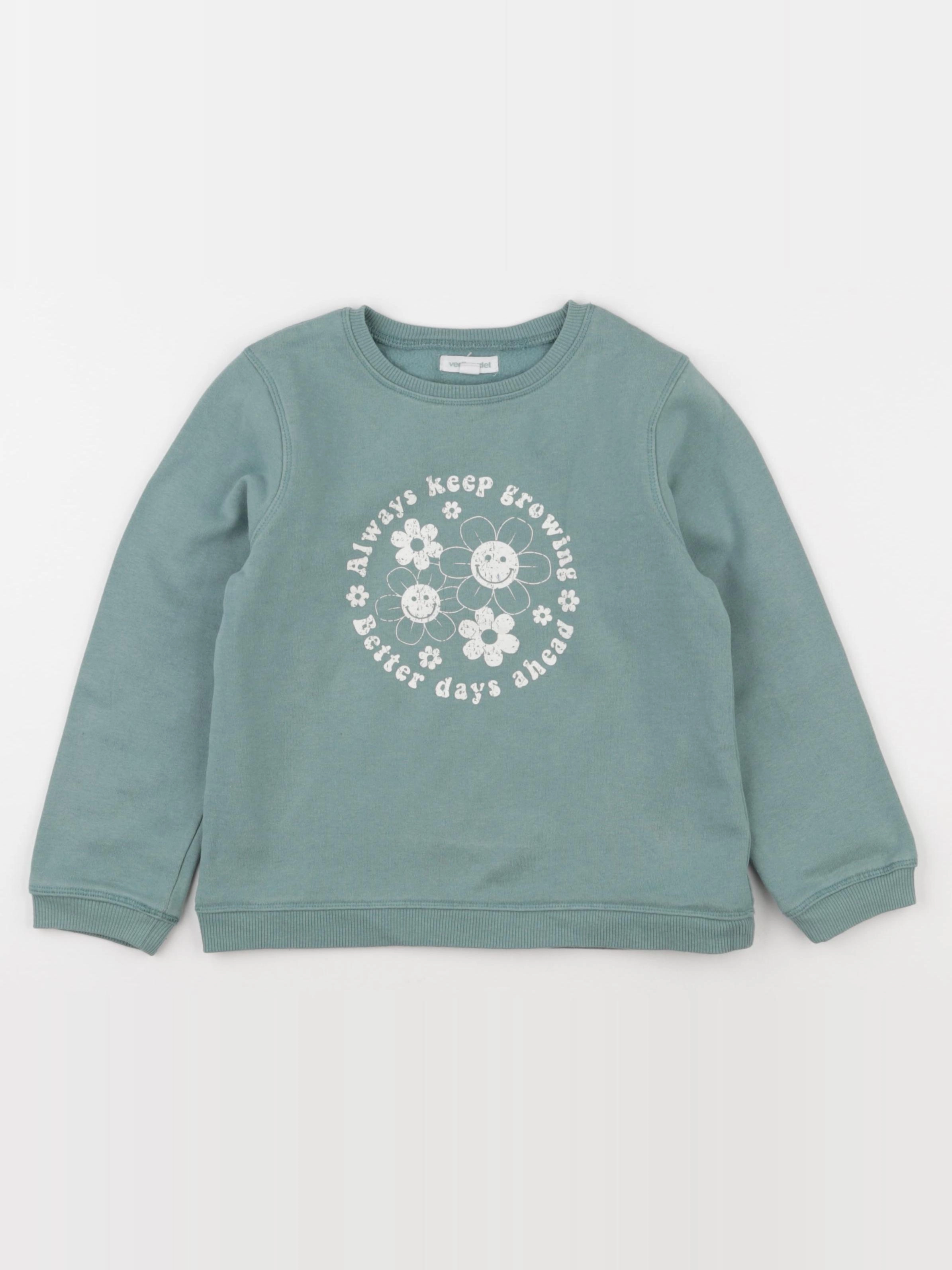 Vertbaudet - sweat vert - 6 ans