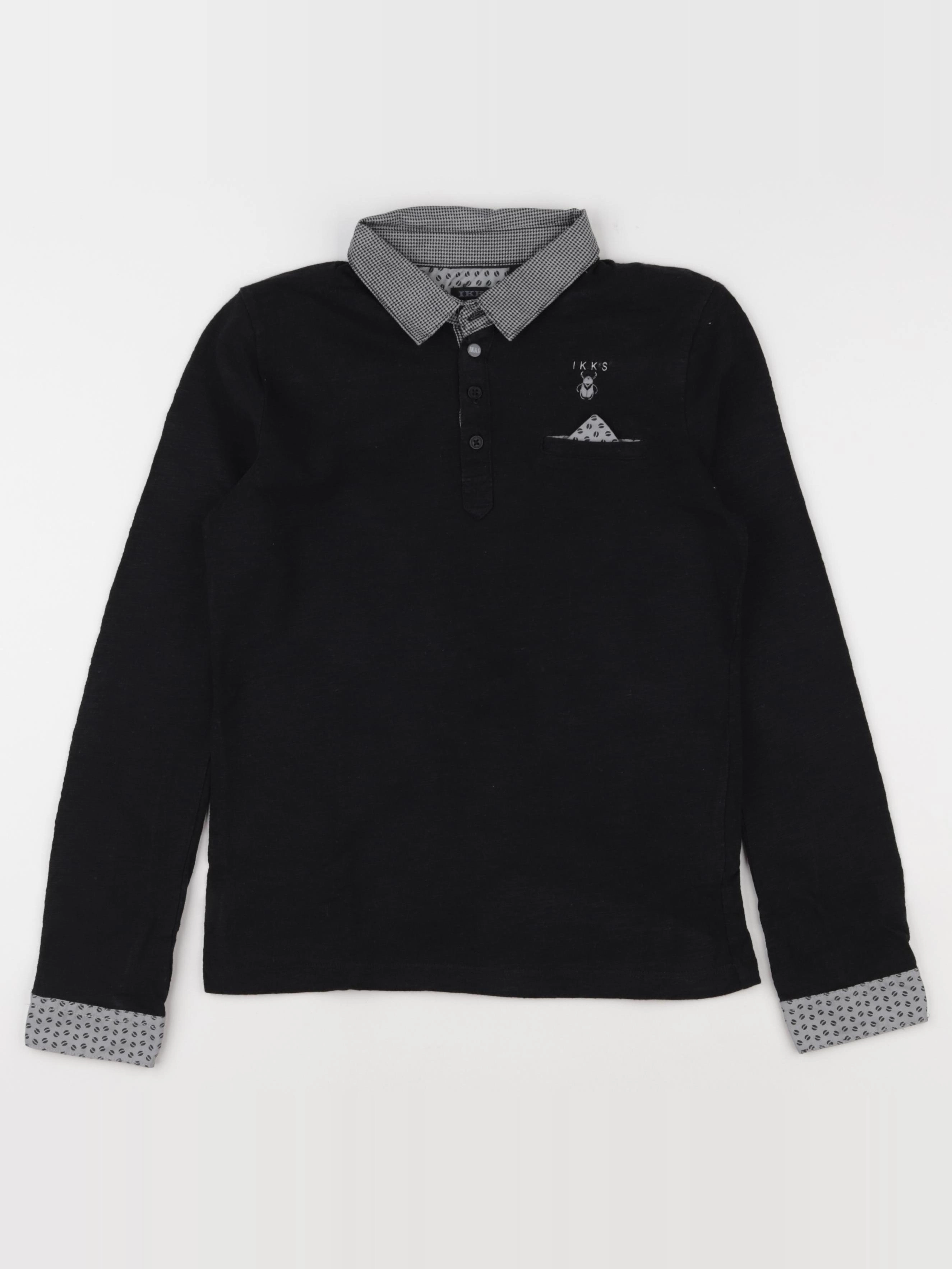 IKKS - polo noir - 10 ans