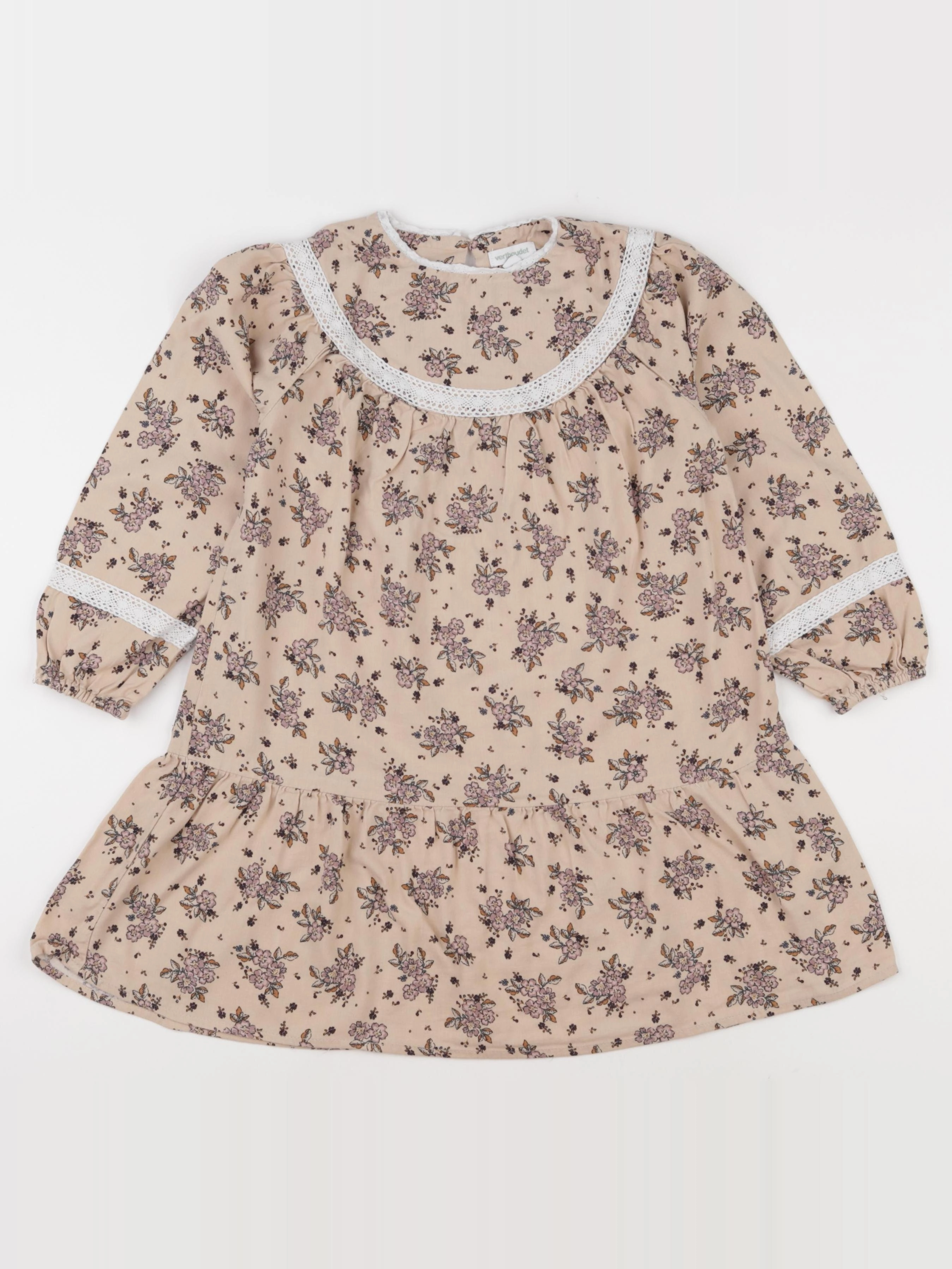 Vertbaudet - robe beige - 6 ans