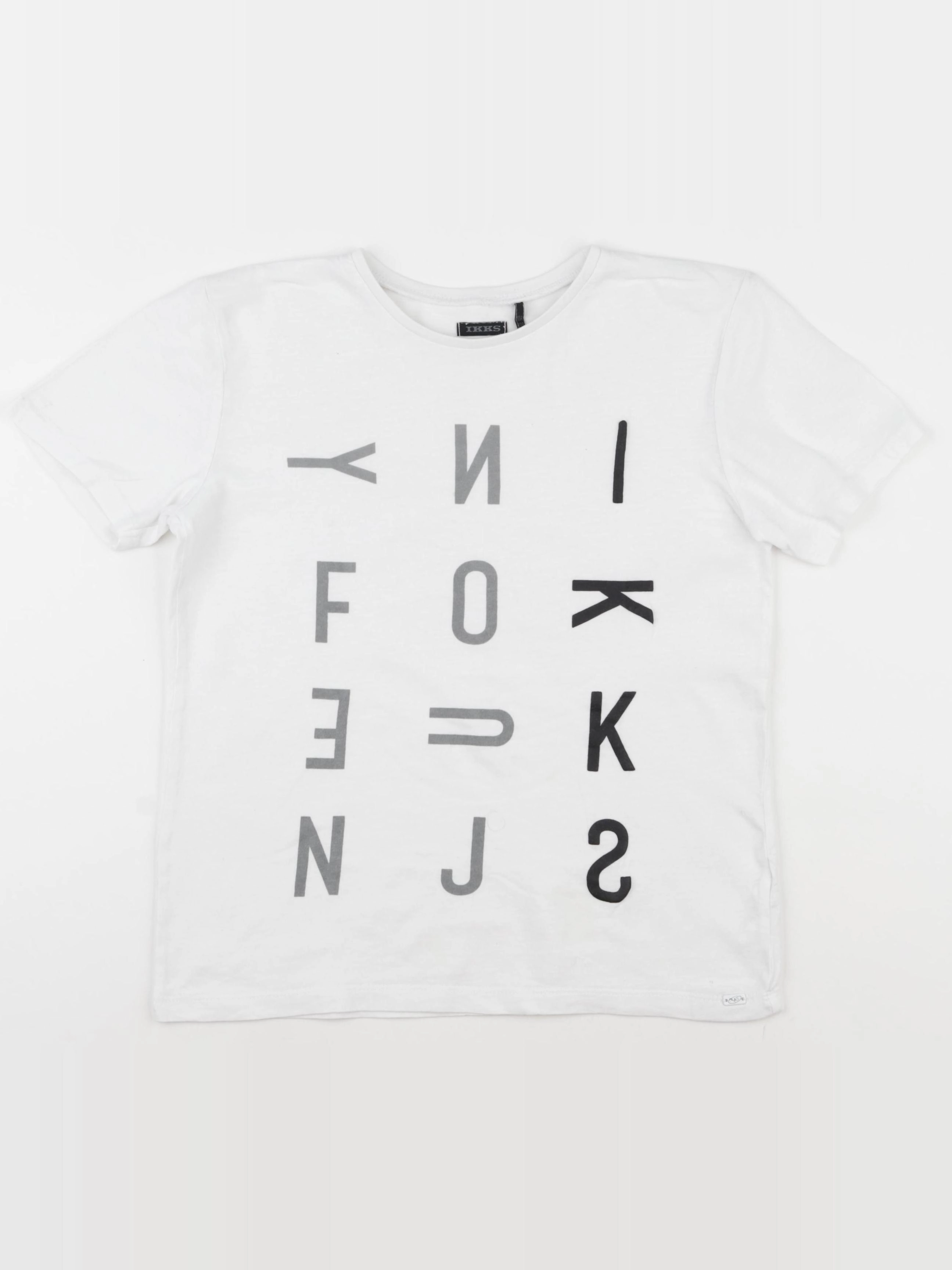 IKKS - tee-shirt blanc, noir - 10 ans