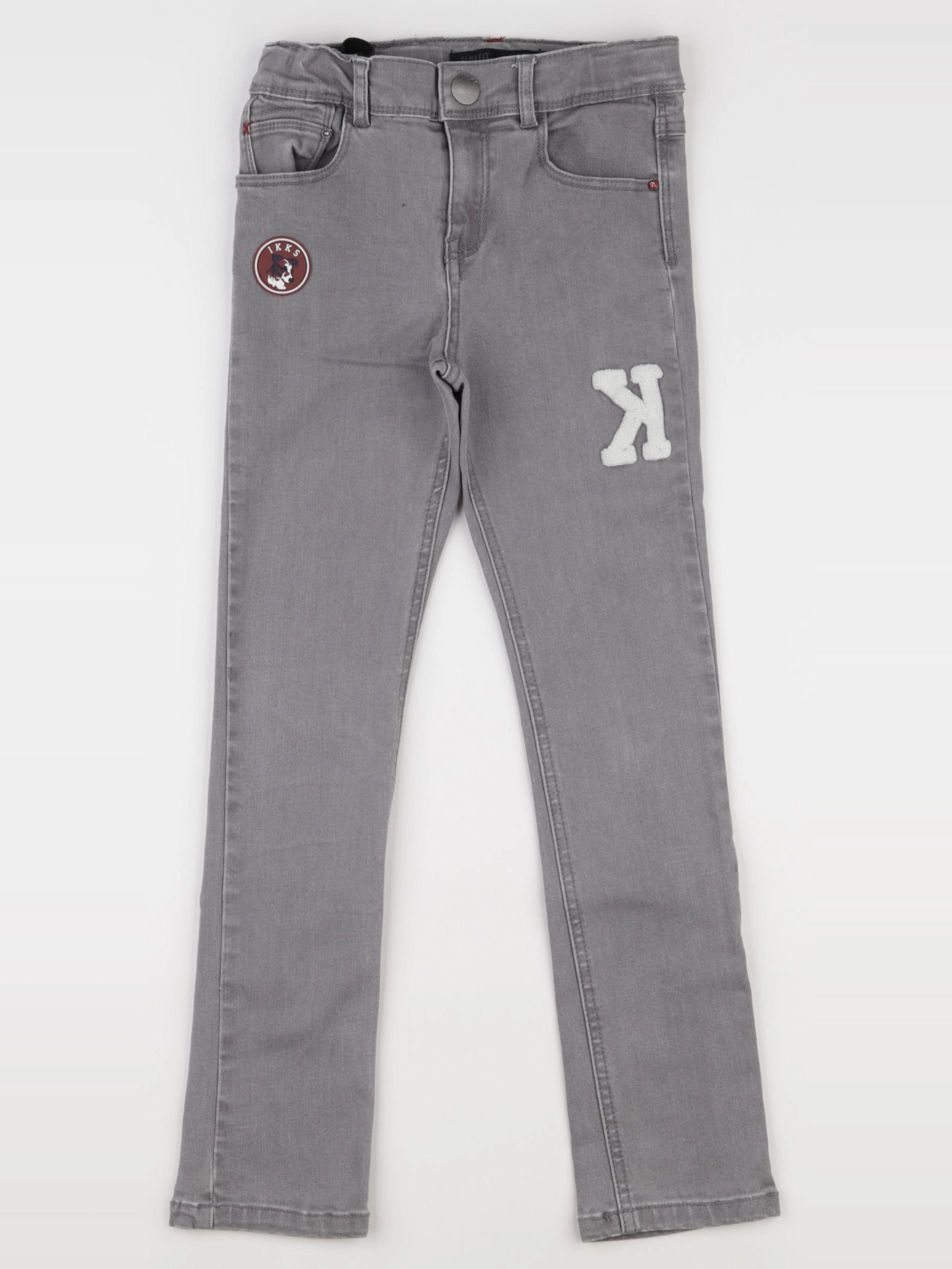 IKKS - jean gris - 8 ans