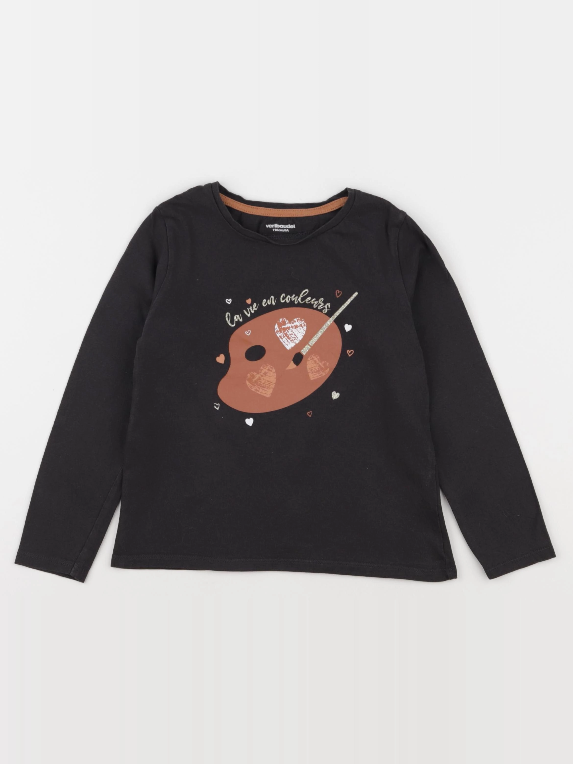 Vertbaudet - tee-shirt gris - 6 ans