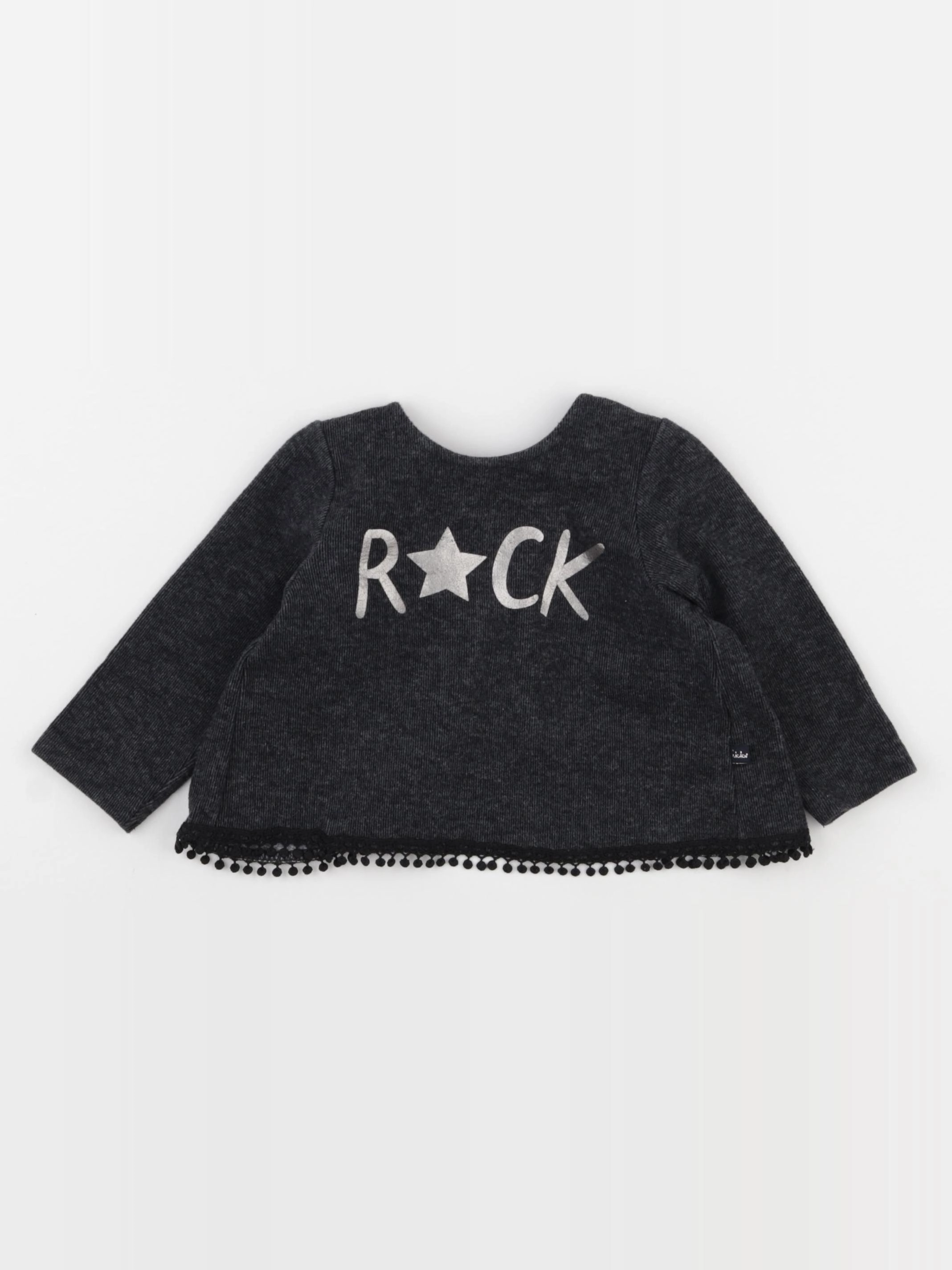 IKKS - sweat gris - 12 mois