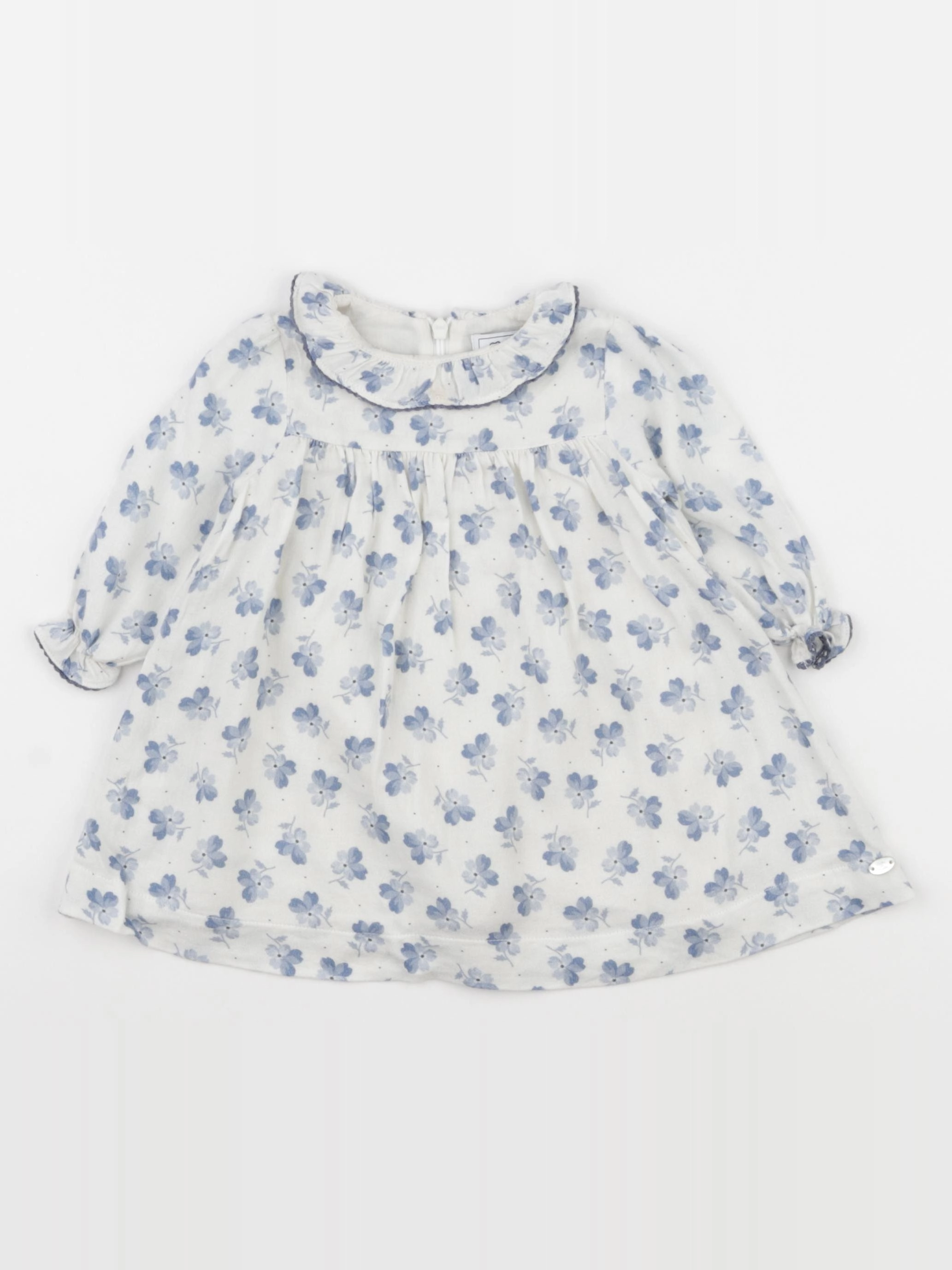 Tartine & Chocolat - robe bleu, blanc - 6 mois