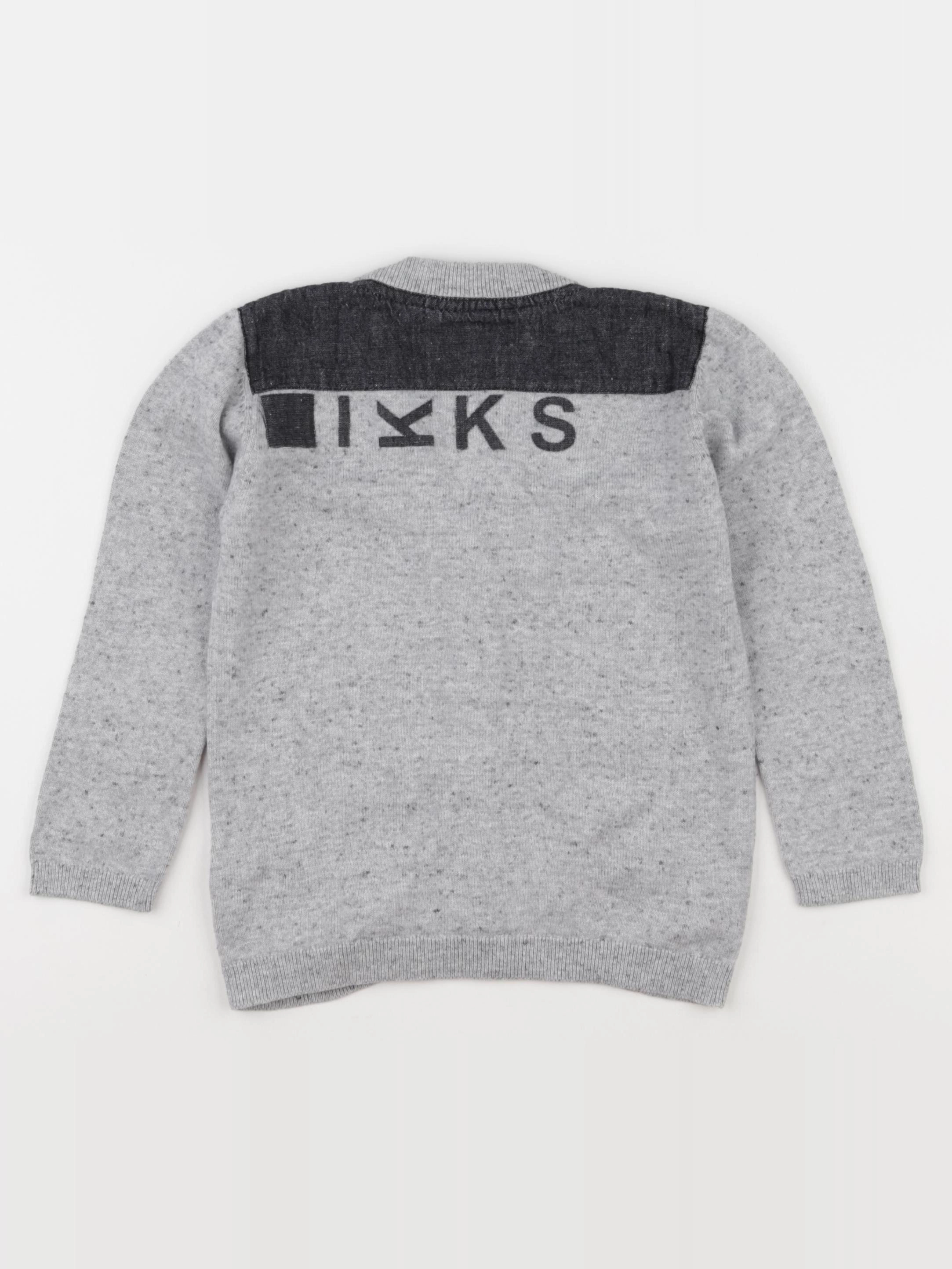 IKKS - gilet imprimé au dos gris - 3 ans