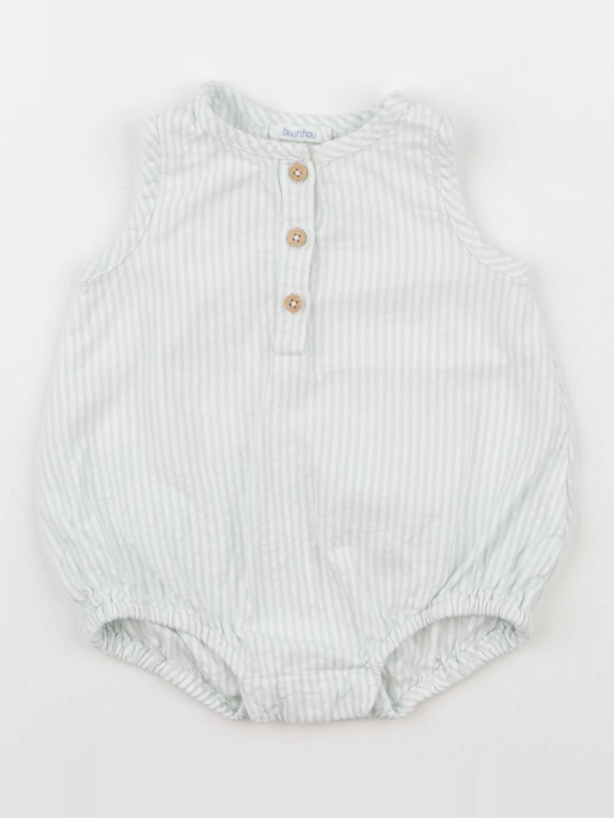 Boutchou - combinaison blanc, vert - 1 mois