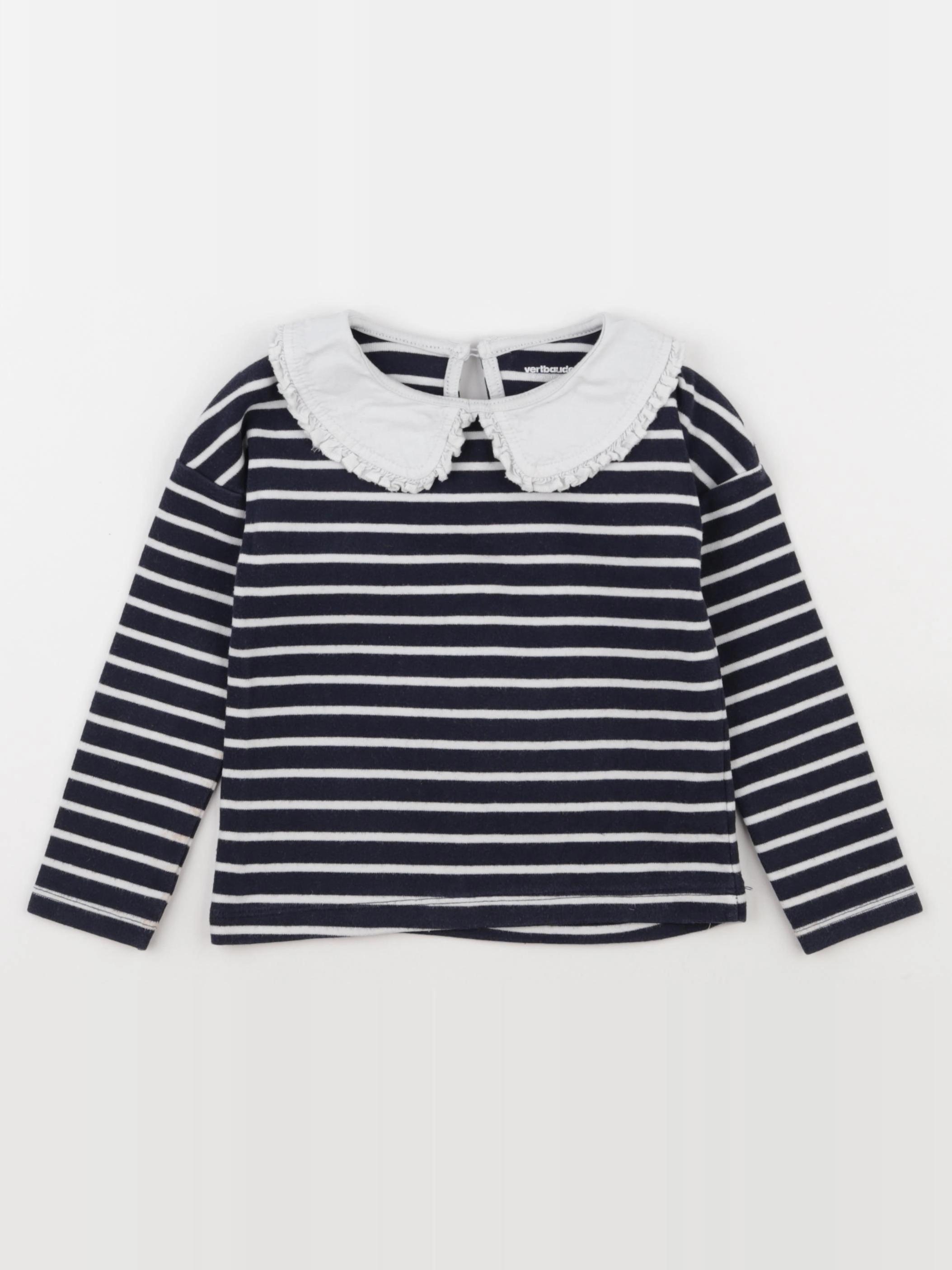Vertbaudet - sweat bleu, blanc - 4 ans