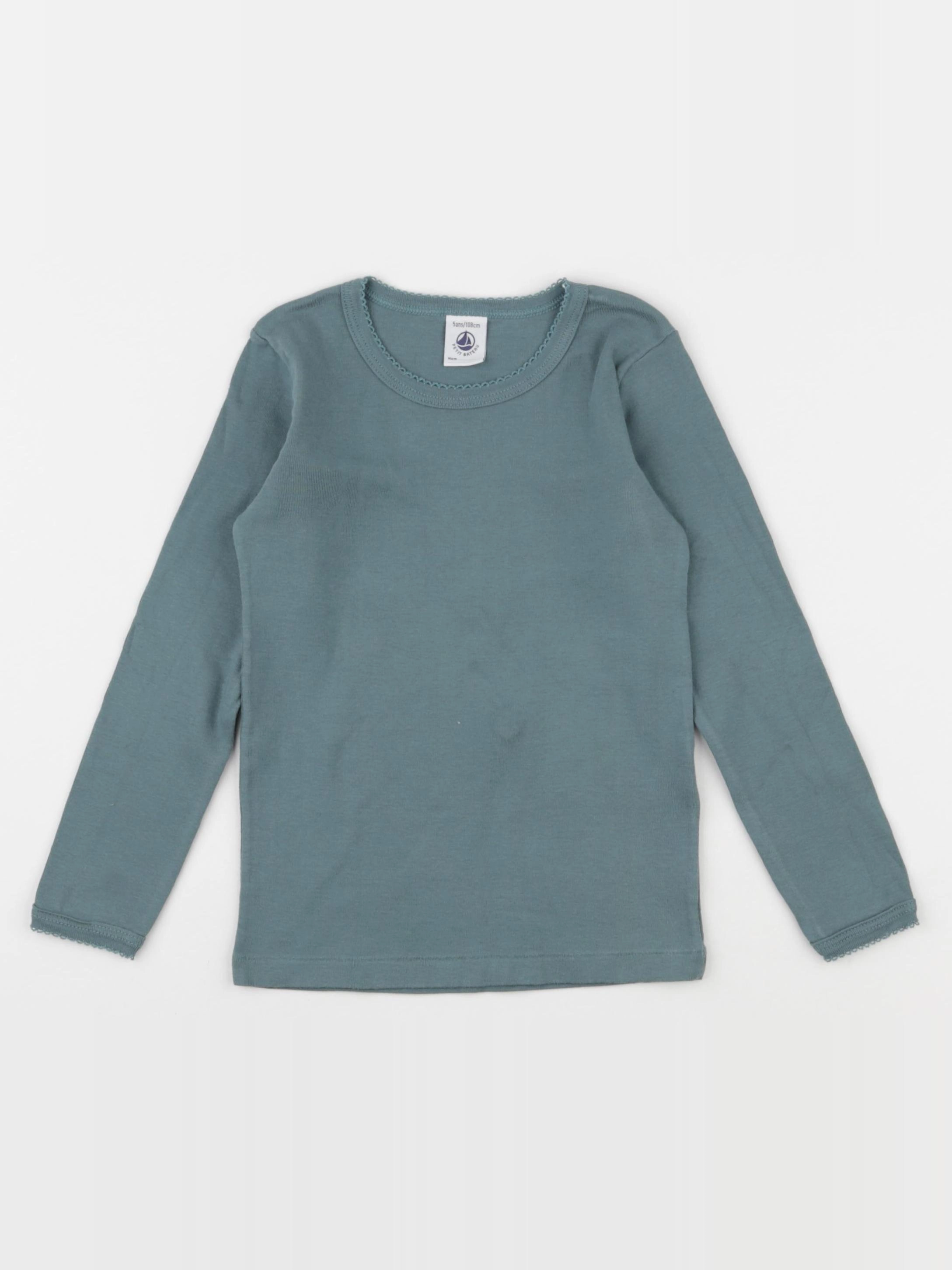 Petit Bateau - maillot de corps vert - 5 ans