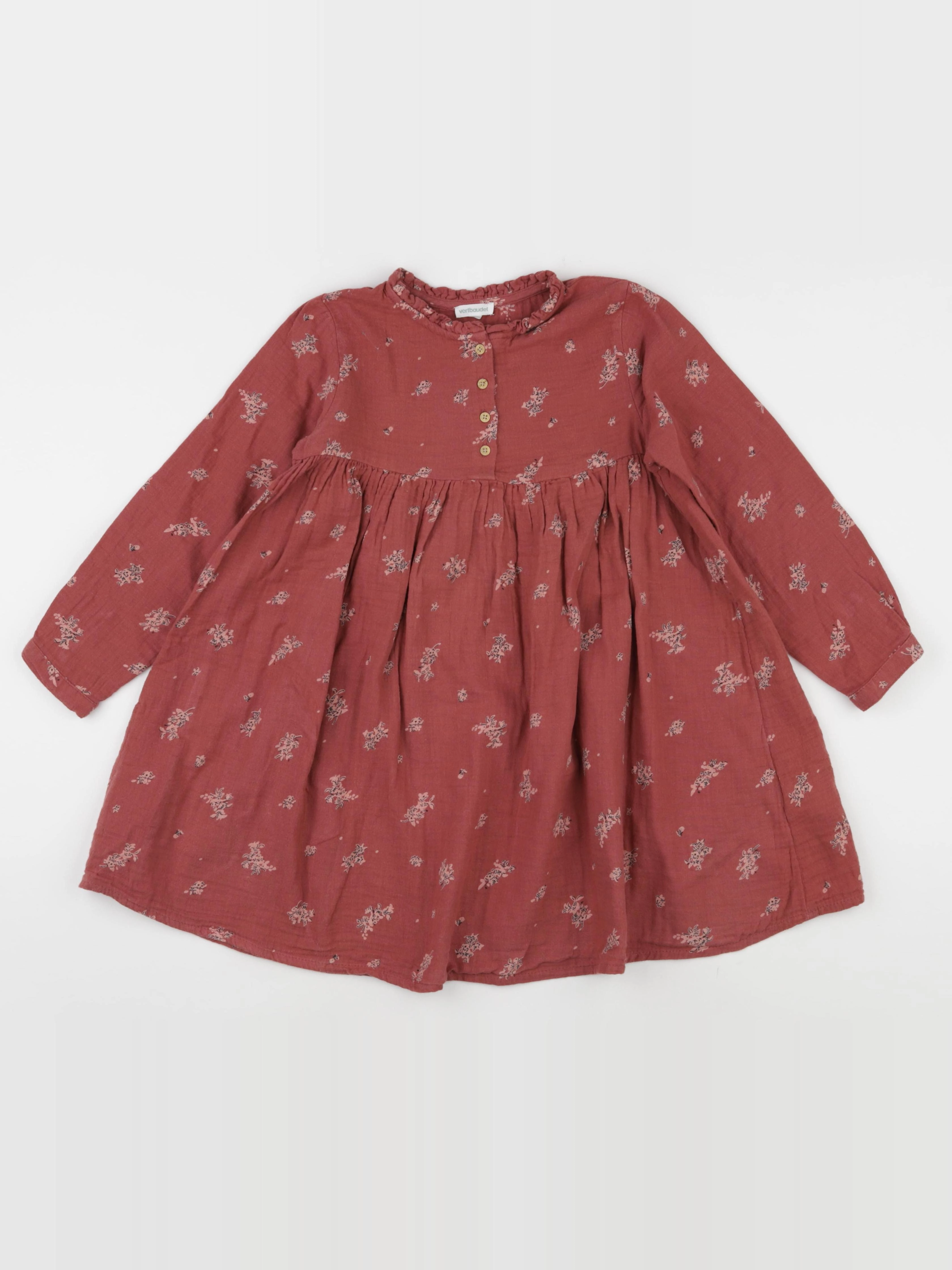 Vertbaudet - robe rouge - 7 ans