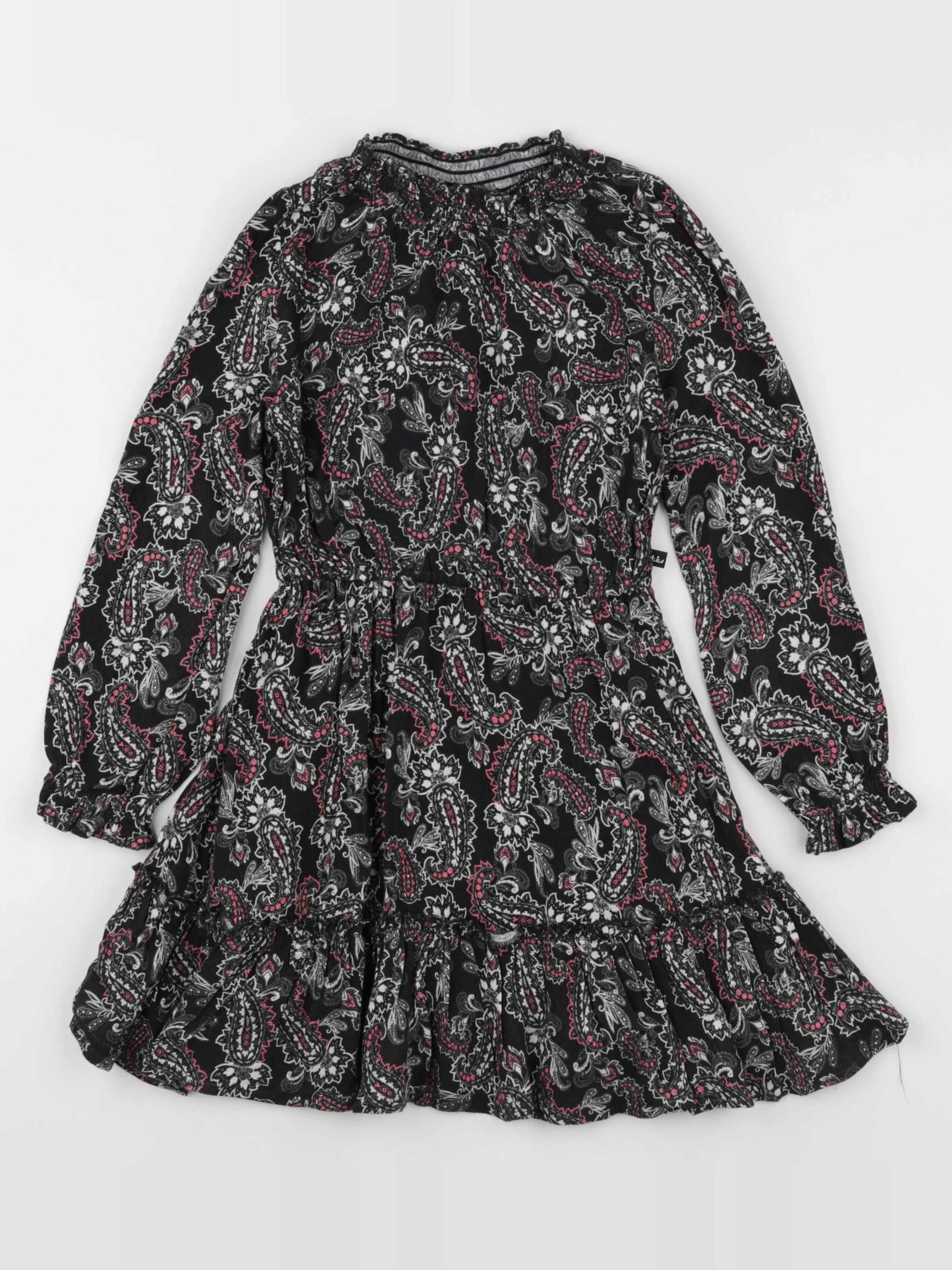 IKKS - robe noir, rose - 6 ans