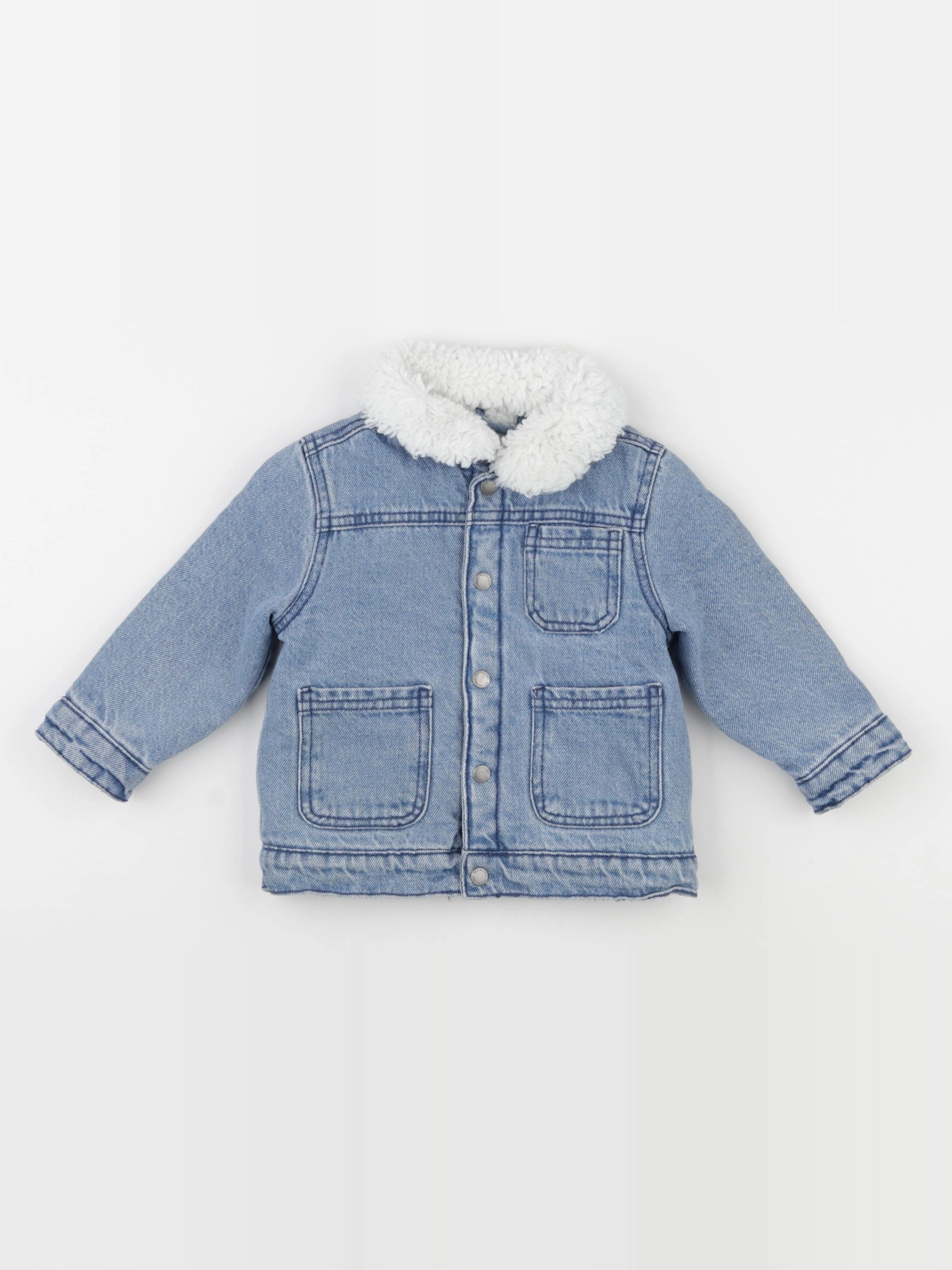 Vertbaudet - veste doublé bleu - 18 mois