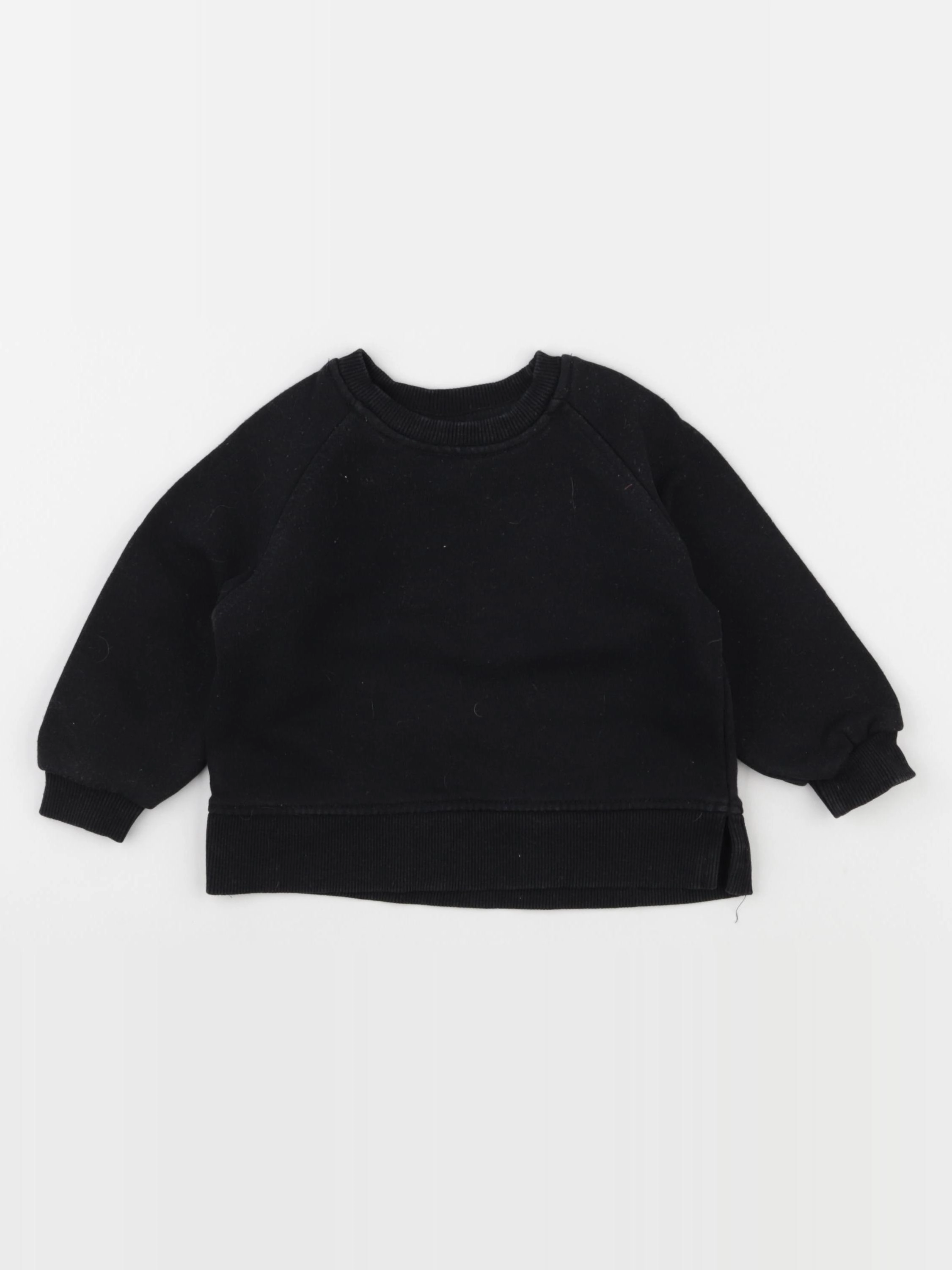 Zara - sweat noir - 12/18 mois
