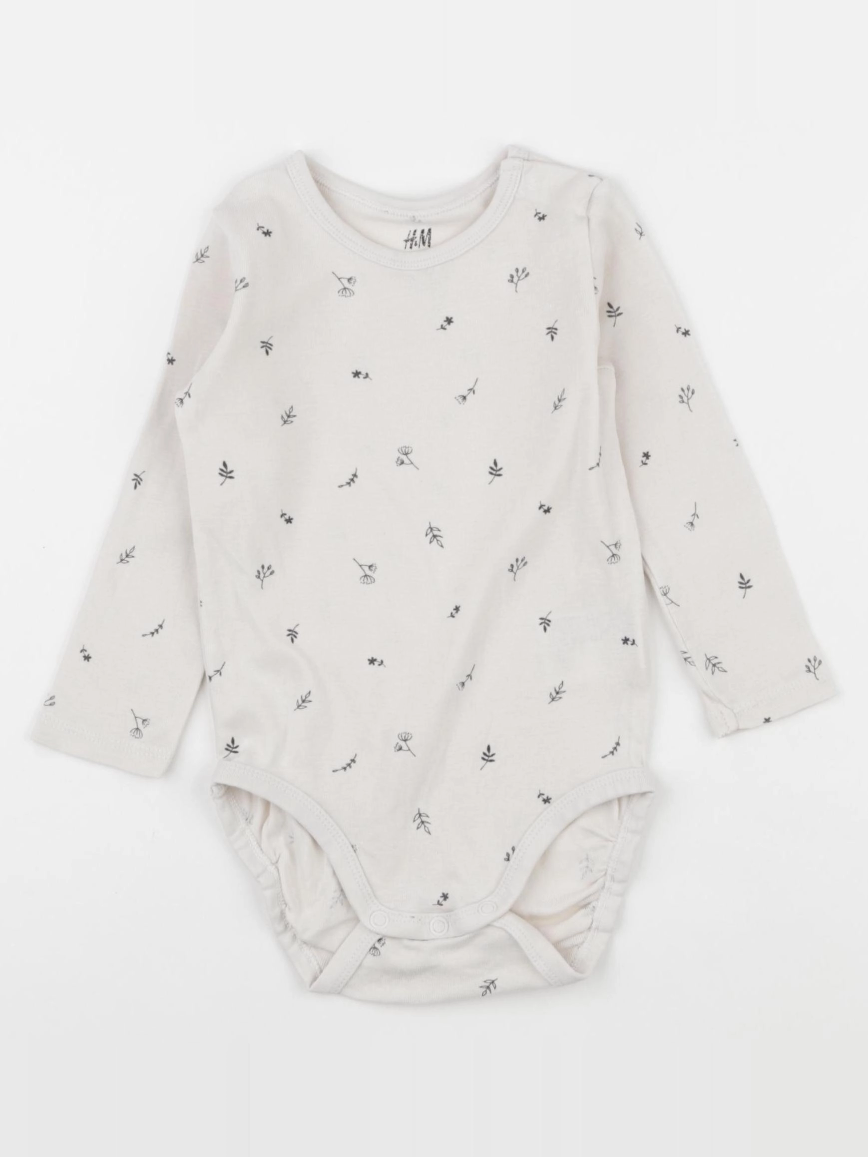 H&M - body beige - 9/12 mois
