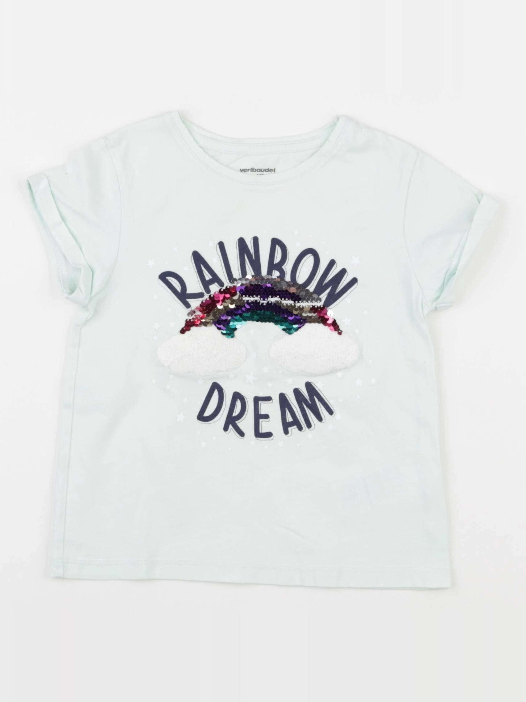 Vertbaudet - tee-shirt vert - 5 ans
