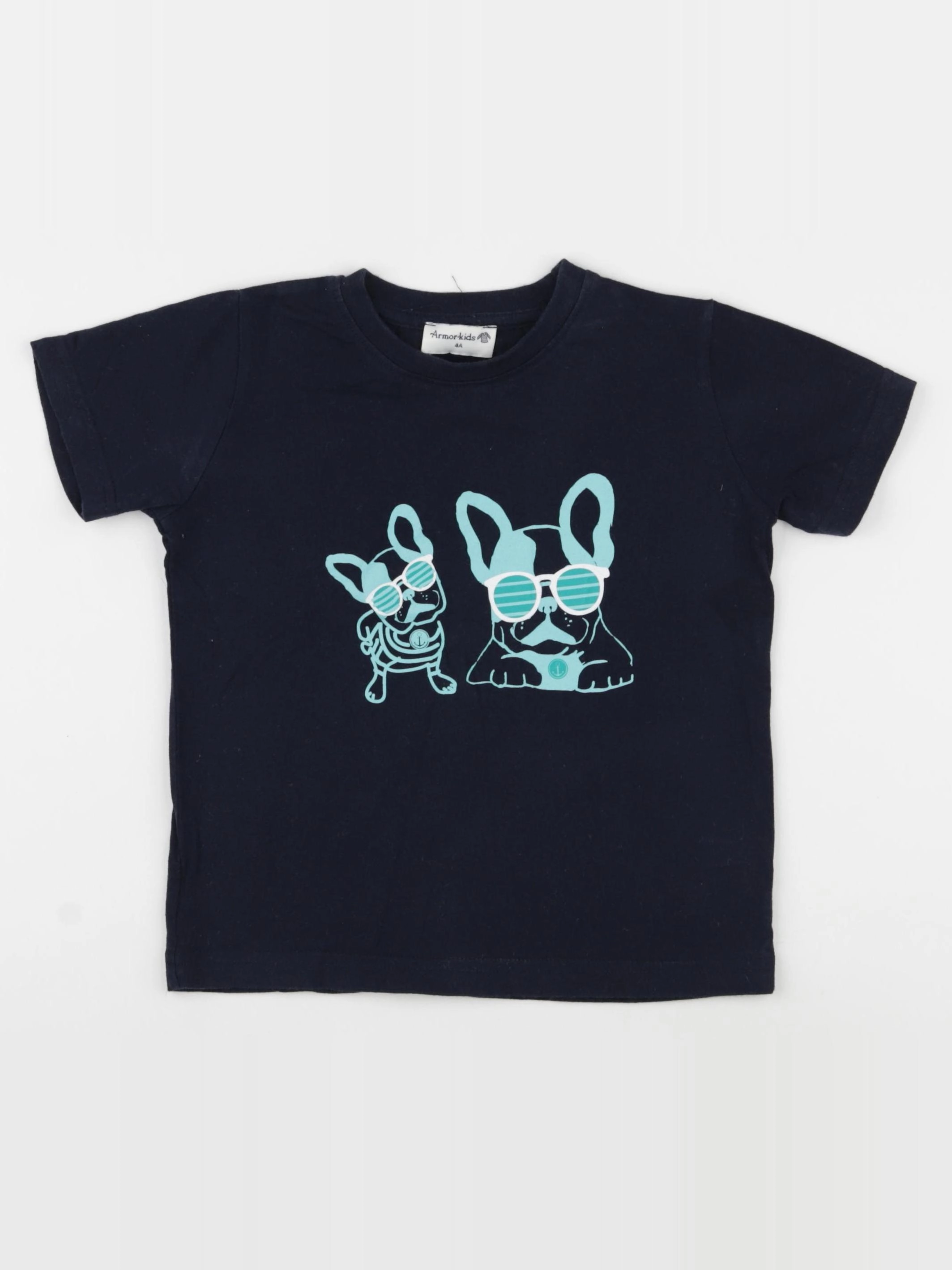 Armor Lux - tee-shirt bleu - 4 ans