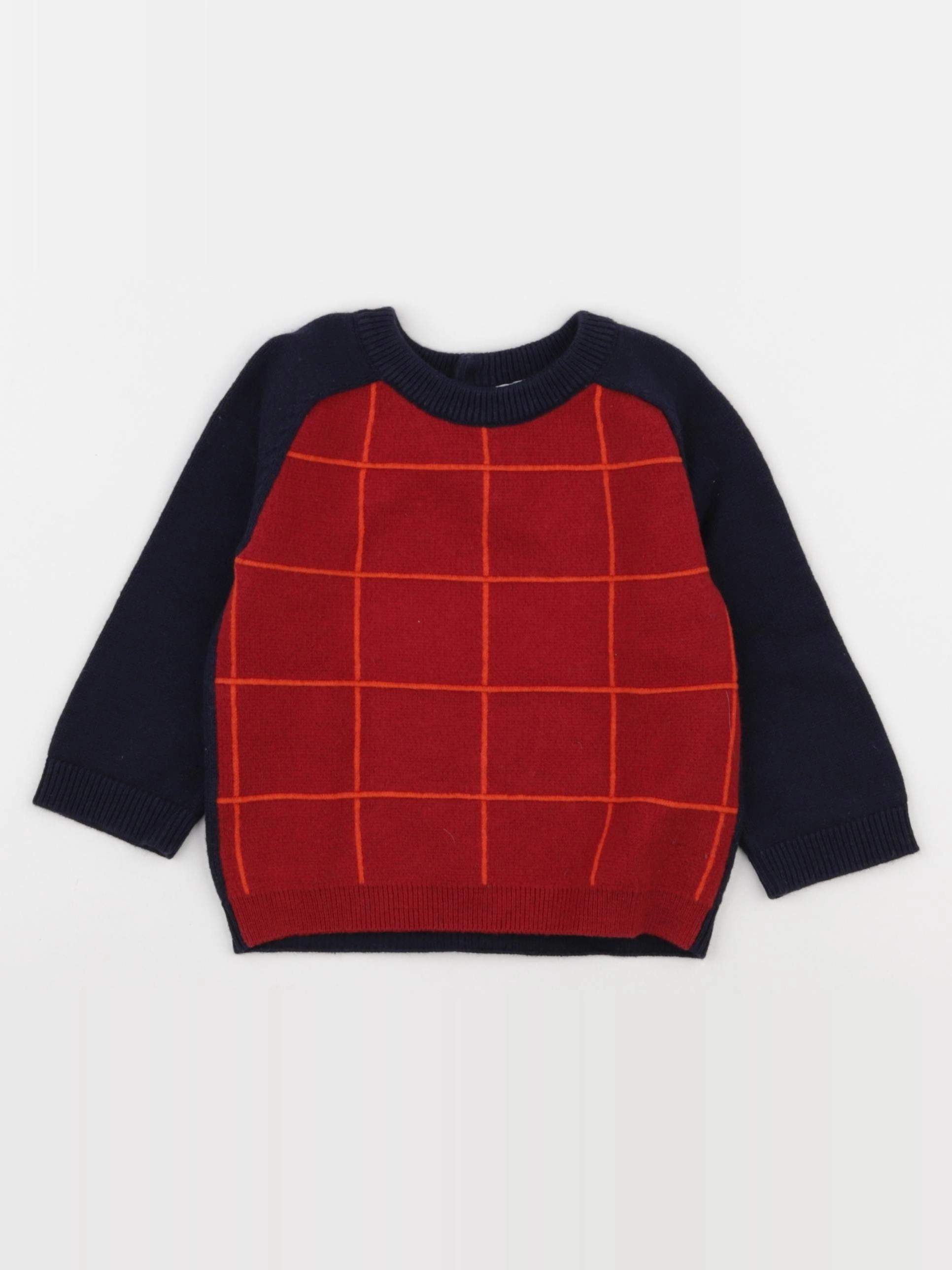 Jacadi - pull bleu, rouge - 18 mois