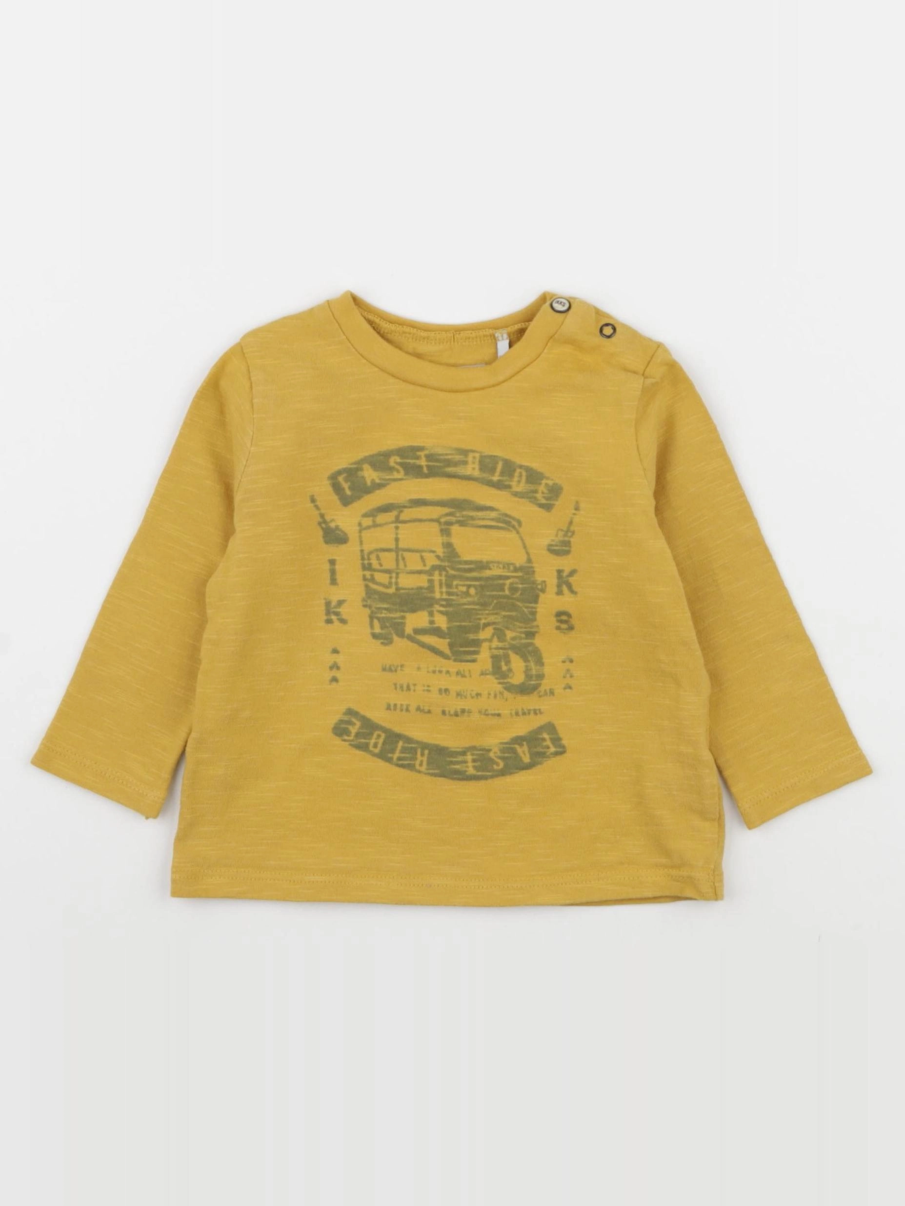 IKKS - tee-shirt jaune - 12 mois