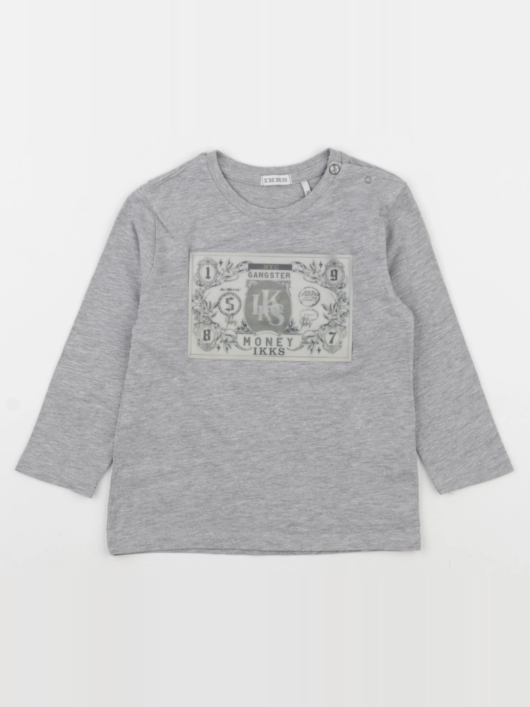 IKKS - tee-shirt gris - 2 ans