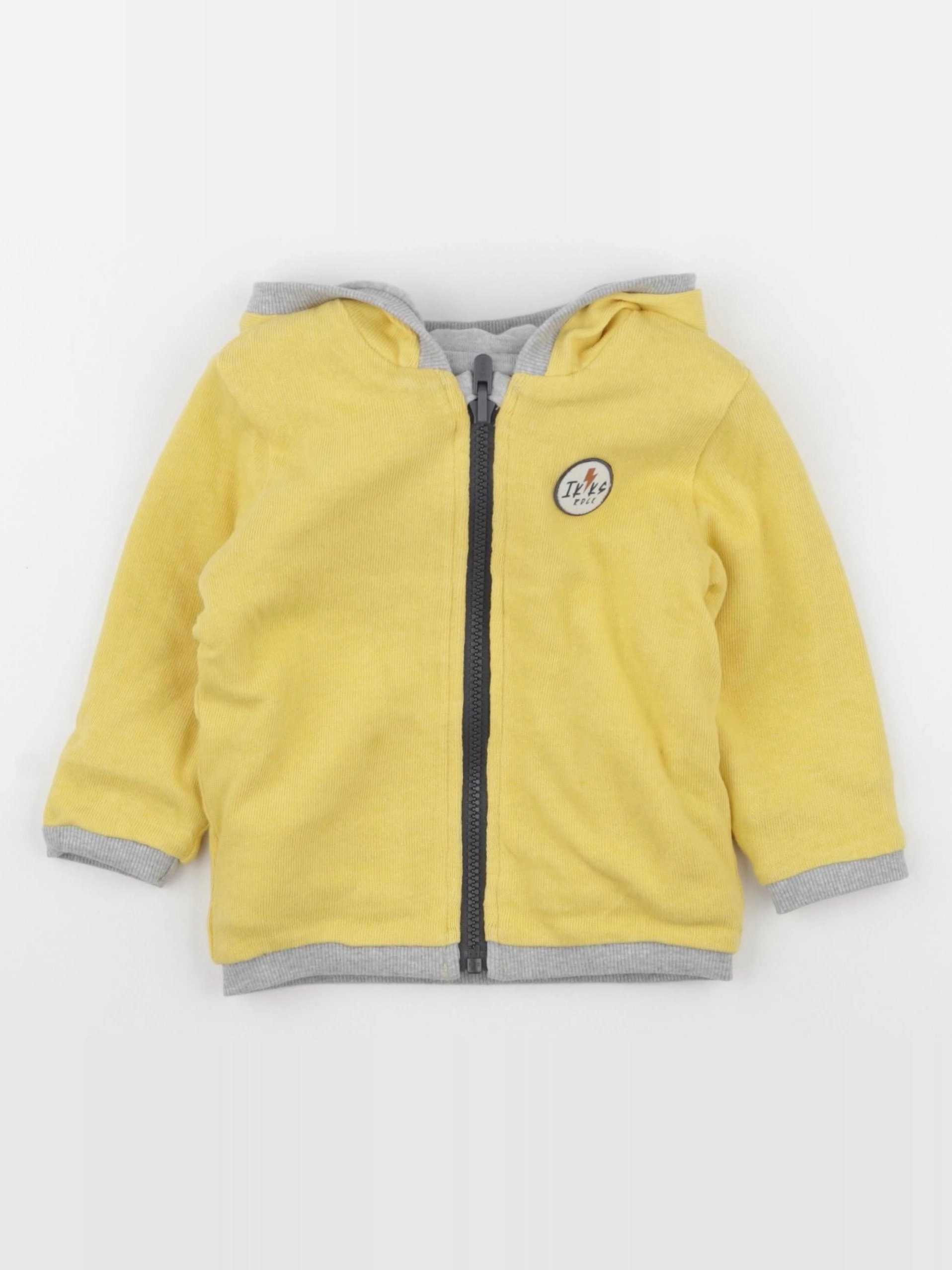 IKKS - sweat réversible jaune - 18 mois