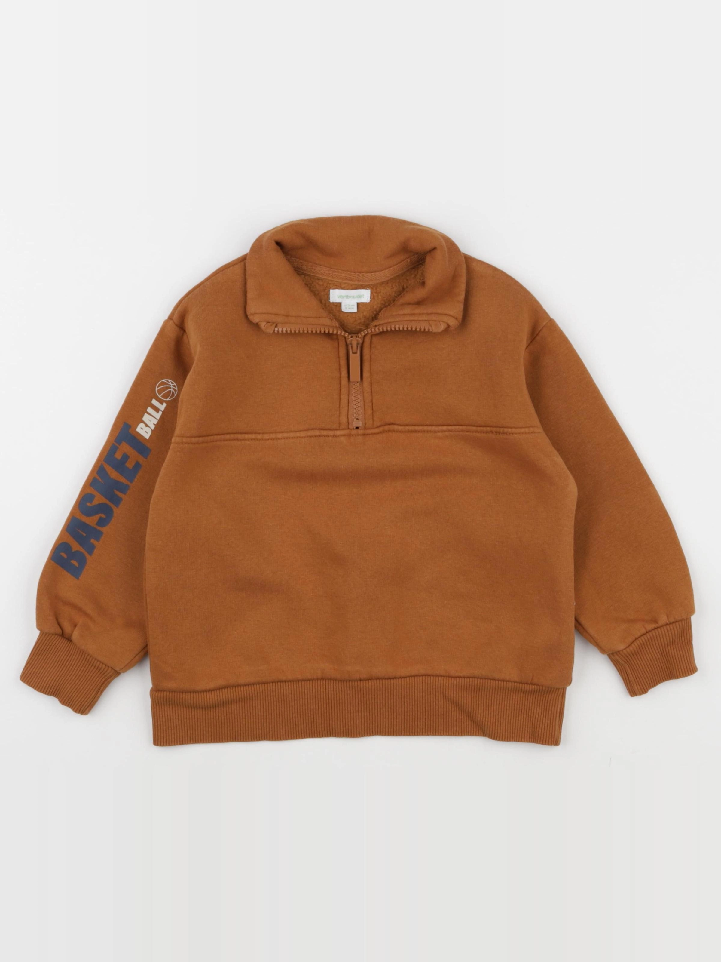 Vertbaudet - sweat marron - 5 ans