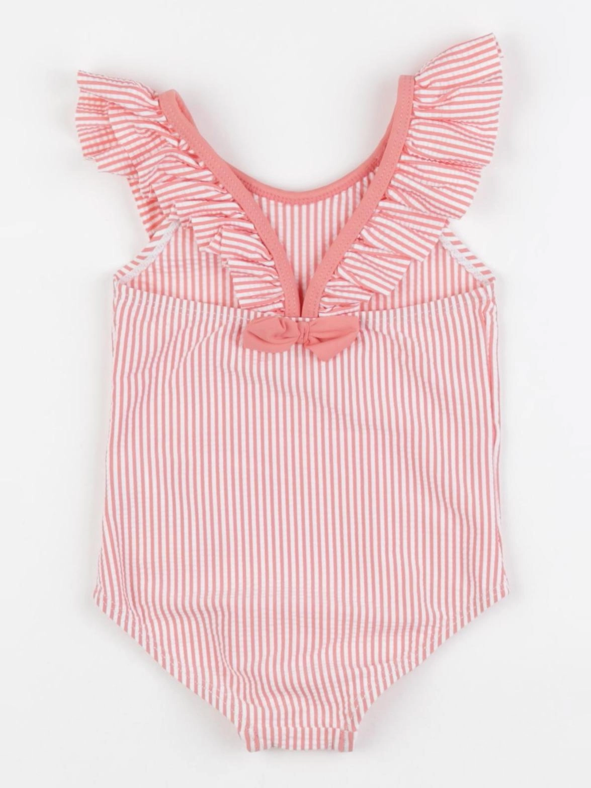 Vertbaudet - maillot de bain blanc, rose - 18 mois