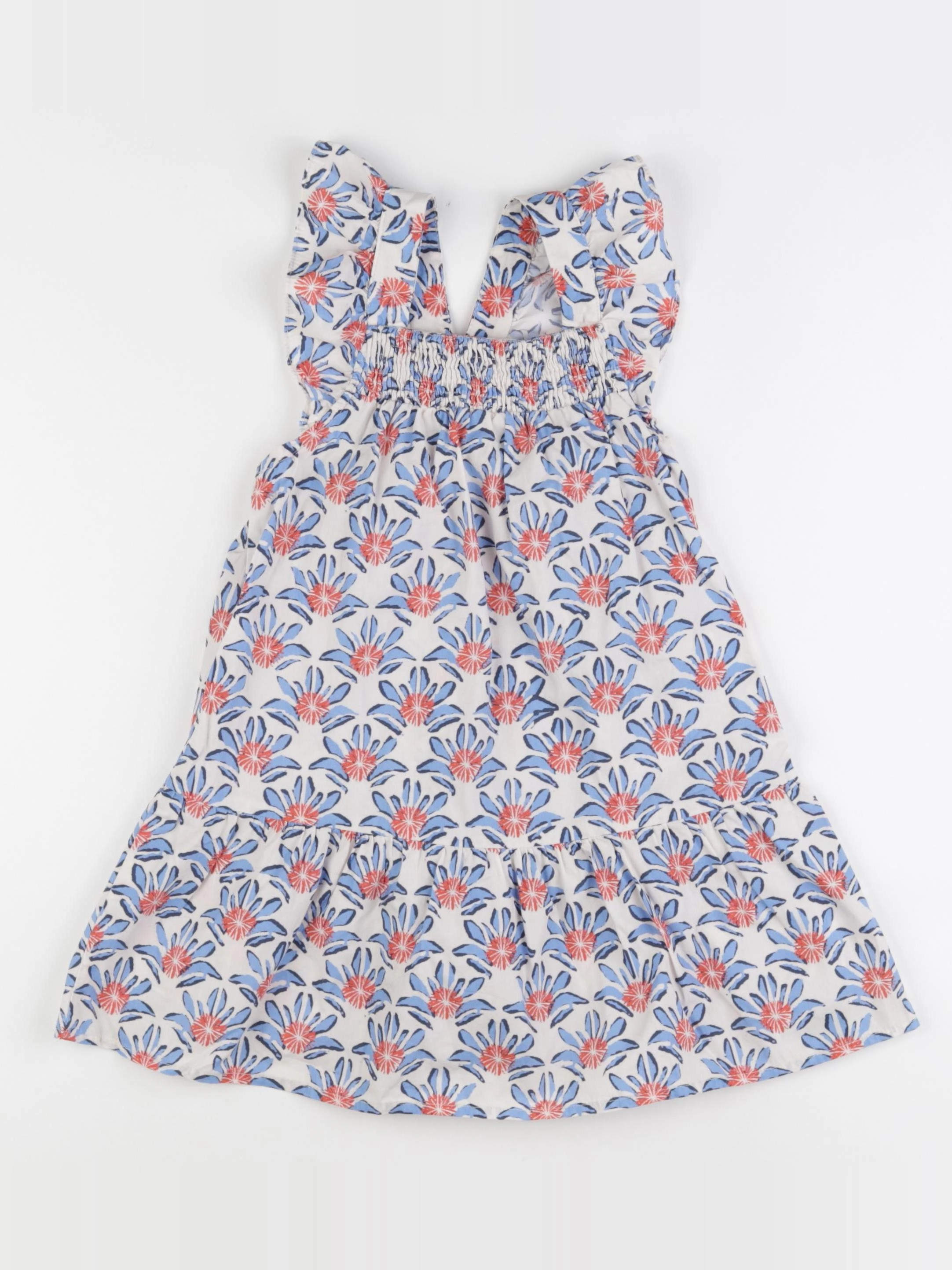Zara - robe beige, bleu, rouge - 4/5 ans