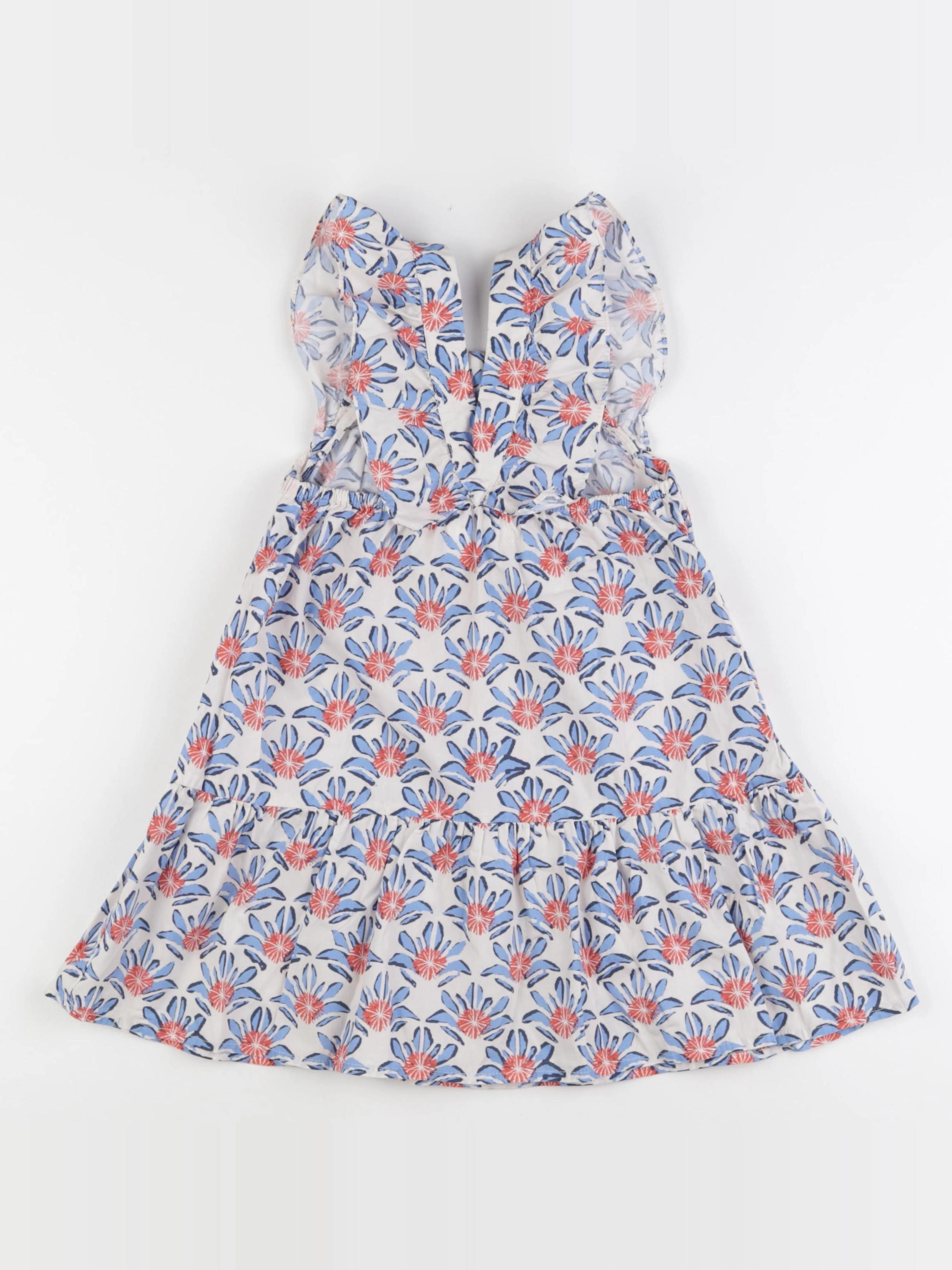 Zara - robe beige, bleu, rouge - 4/5 ans