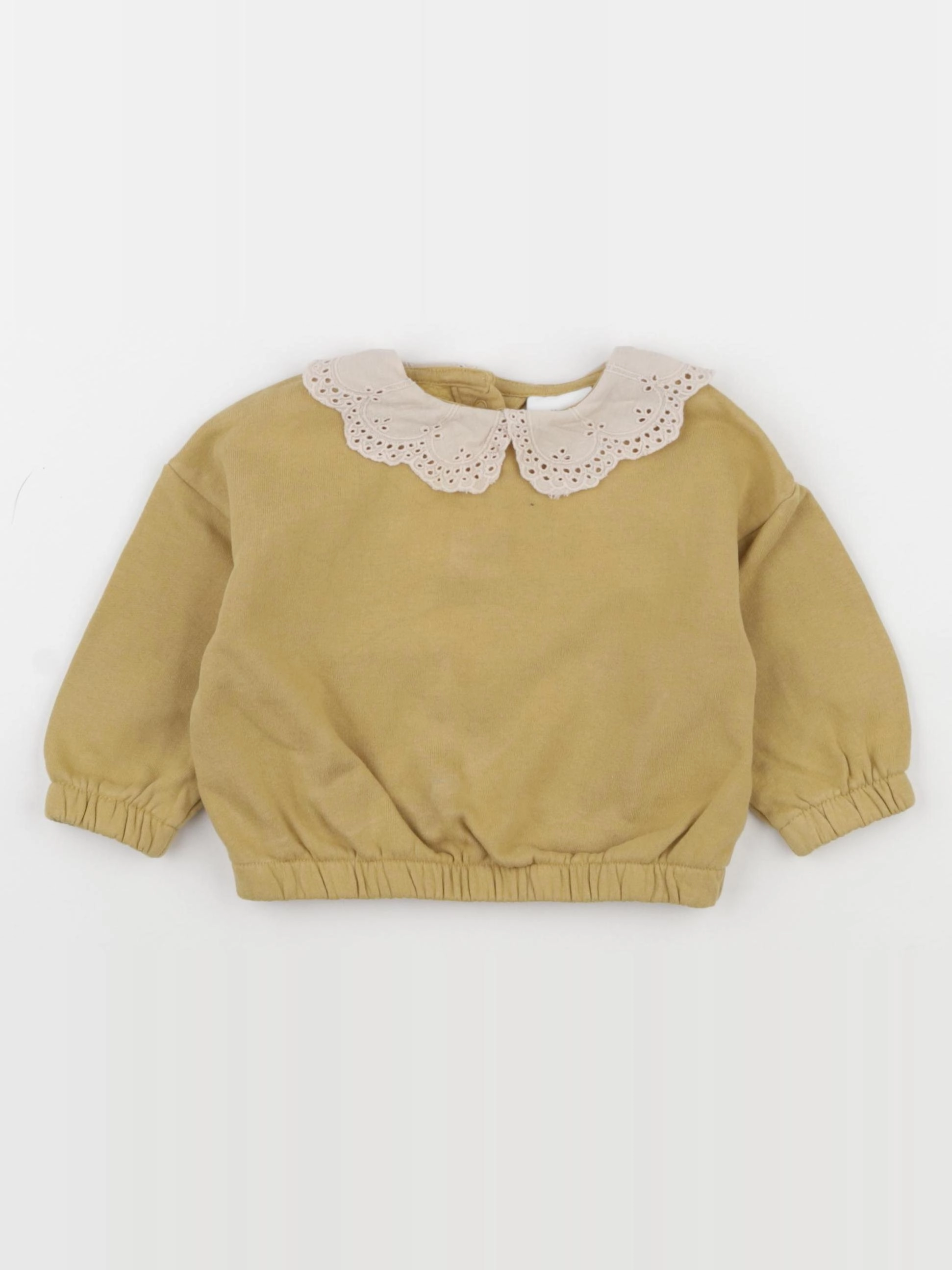 Vertbaudet - sweat jaune - 9 mois