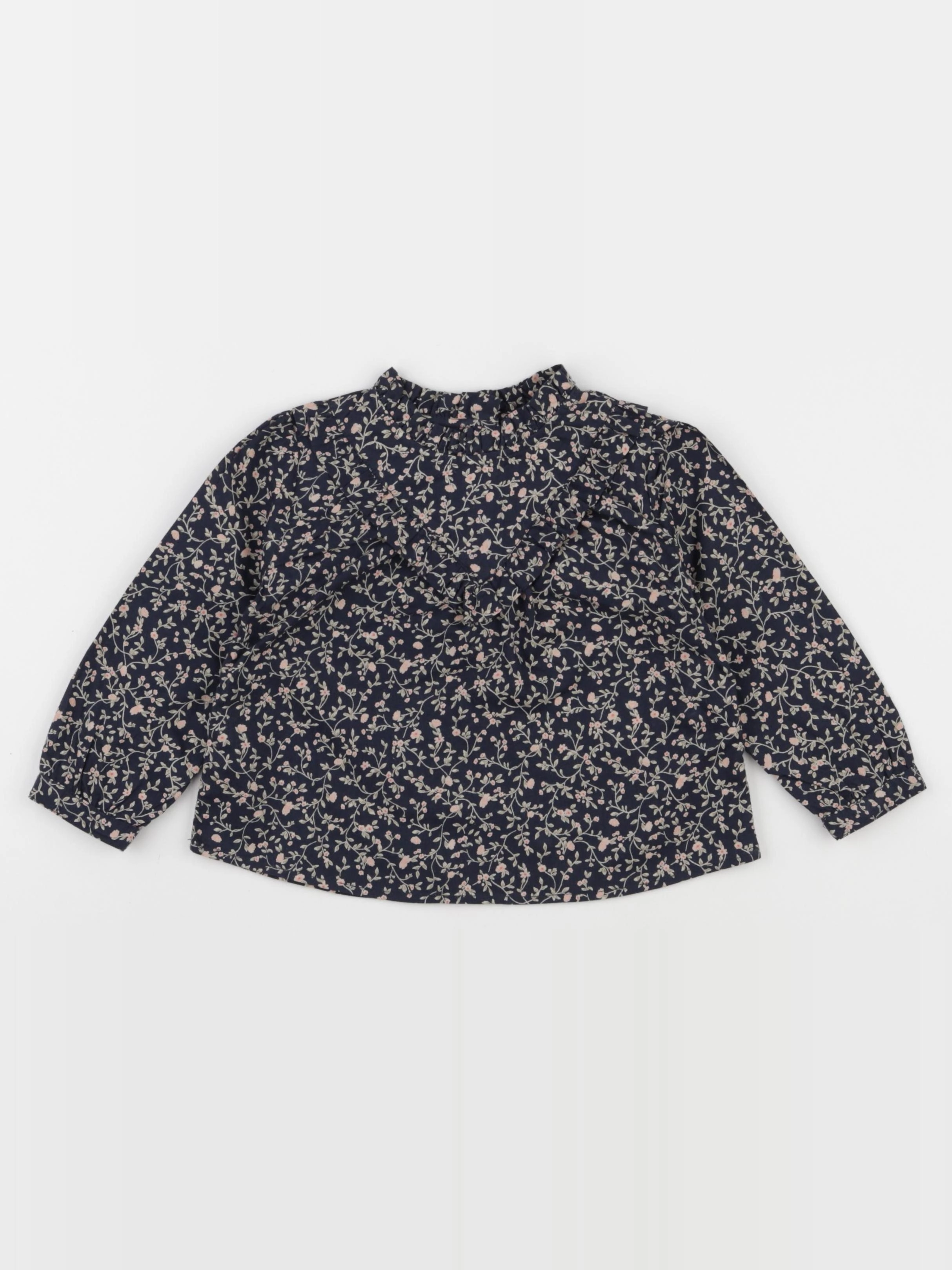 Vertbaudet - blouse bleu, rose - 2 ans