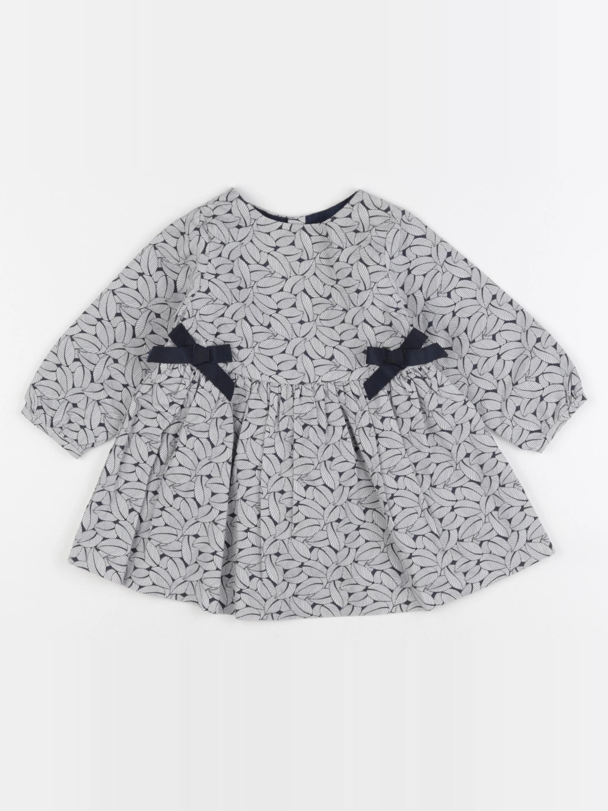 Jacadi - robe blanc, bleu - 6 mois