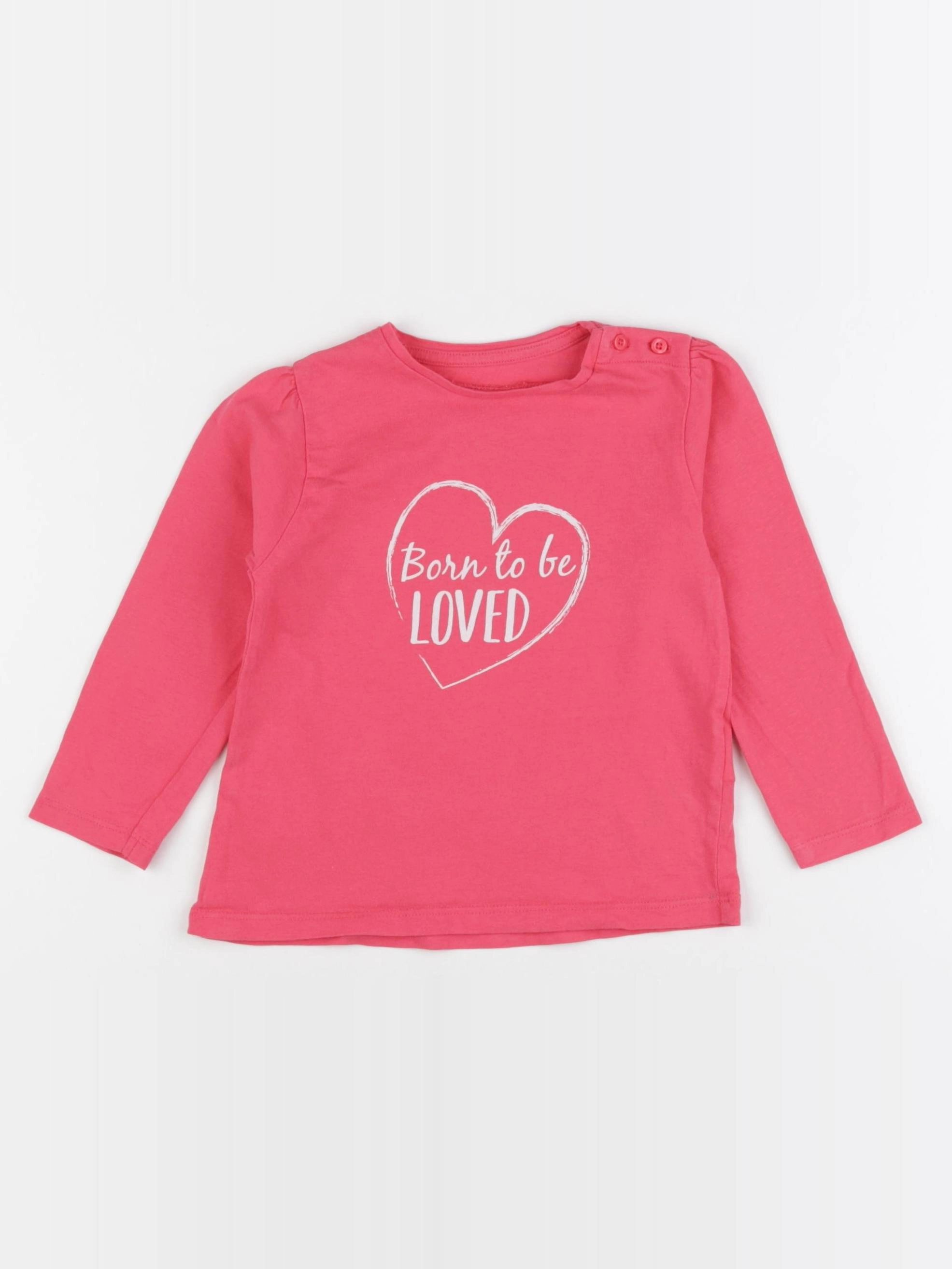 Vertbaudet - tee-shirt rose - 24 mois