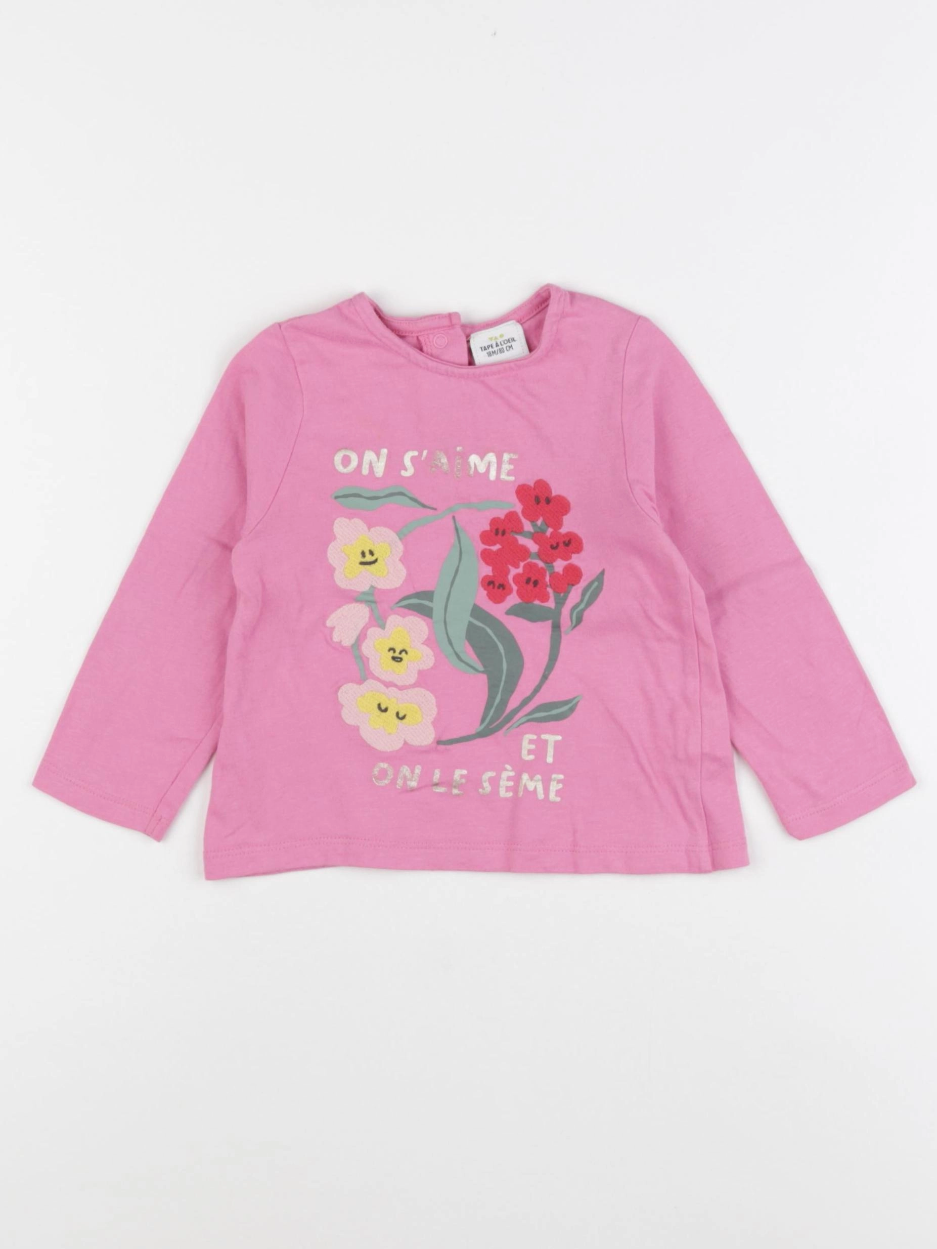 Tape à l'oeil - tee-shirt rose - 18 mois