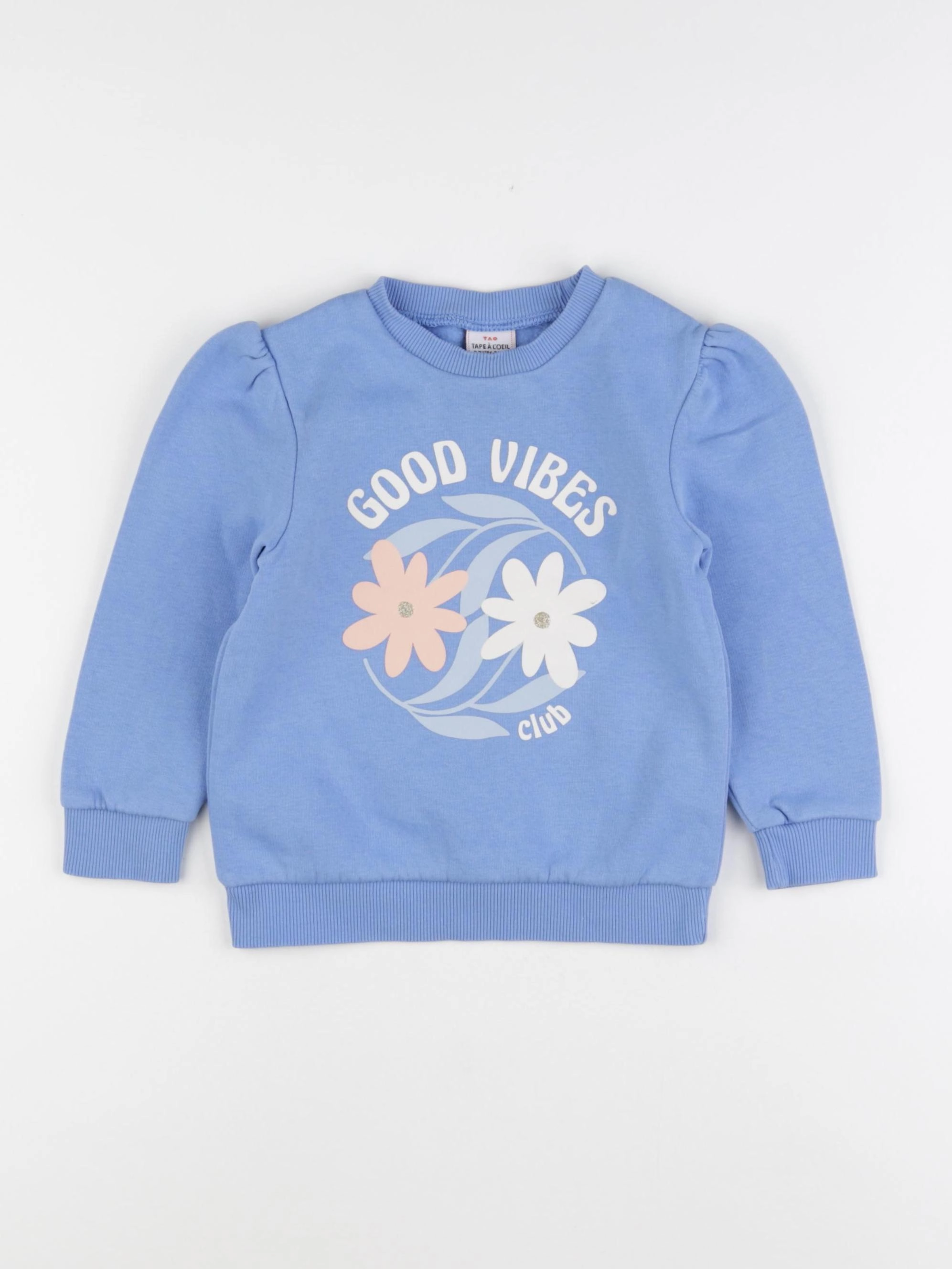 Tape à l'oeil - sweat bleu - 2/3 ans