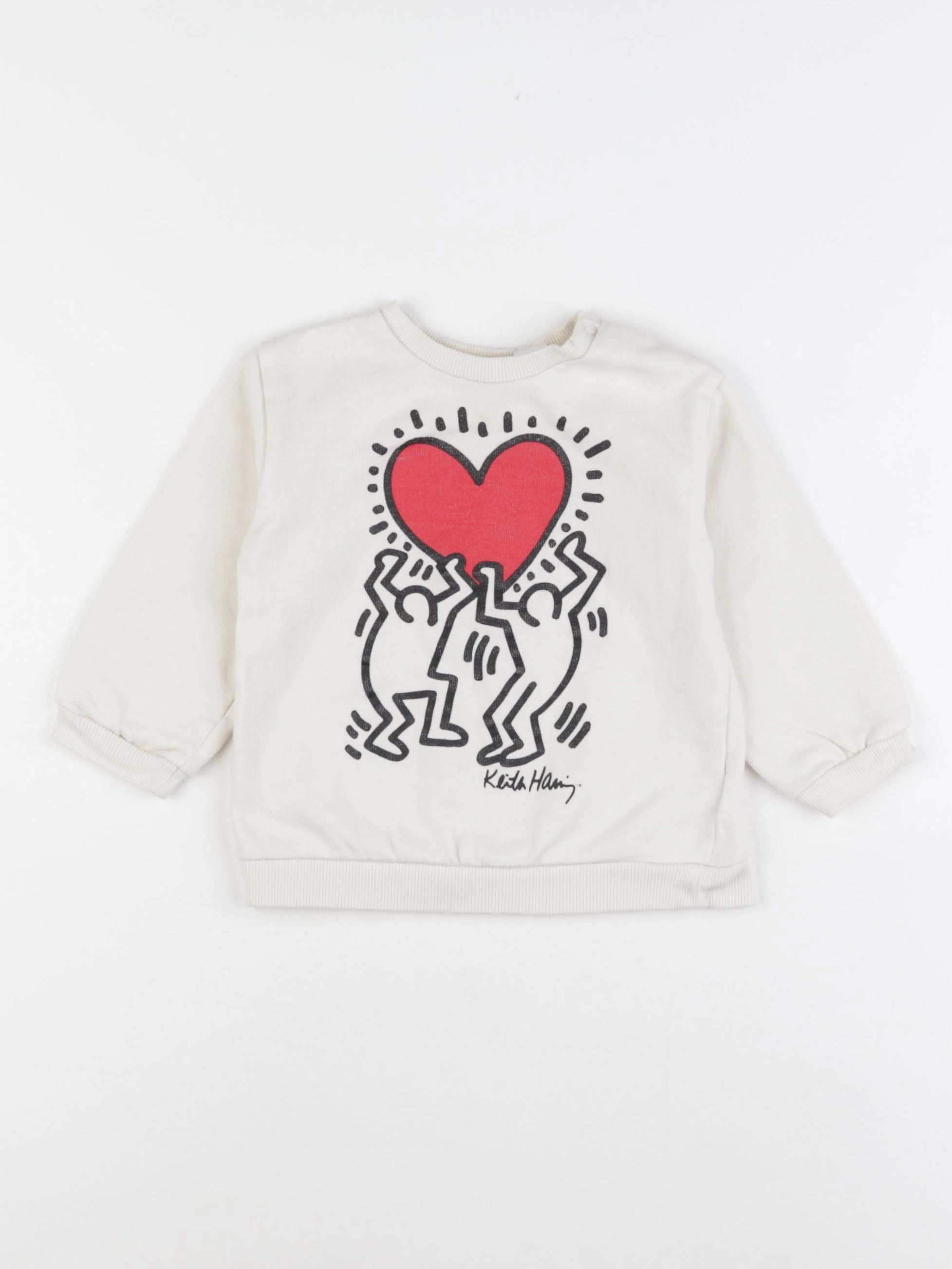H&M - sweat beige - 12/18 mois