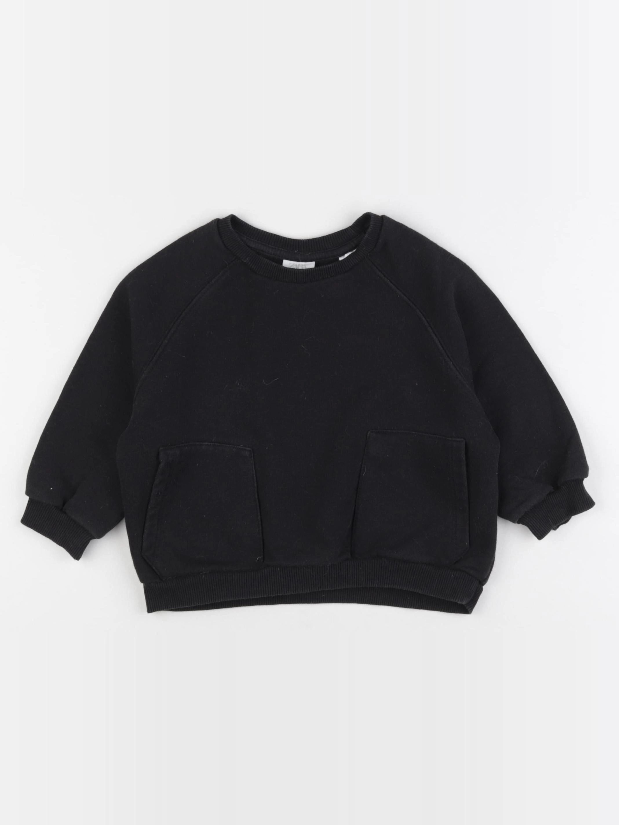 Zara - sweat noir - 18/24 mois