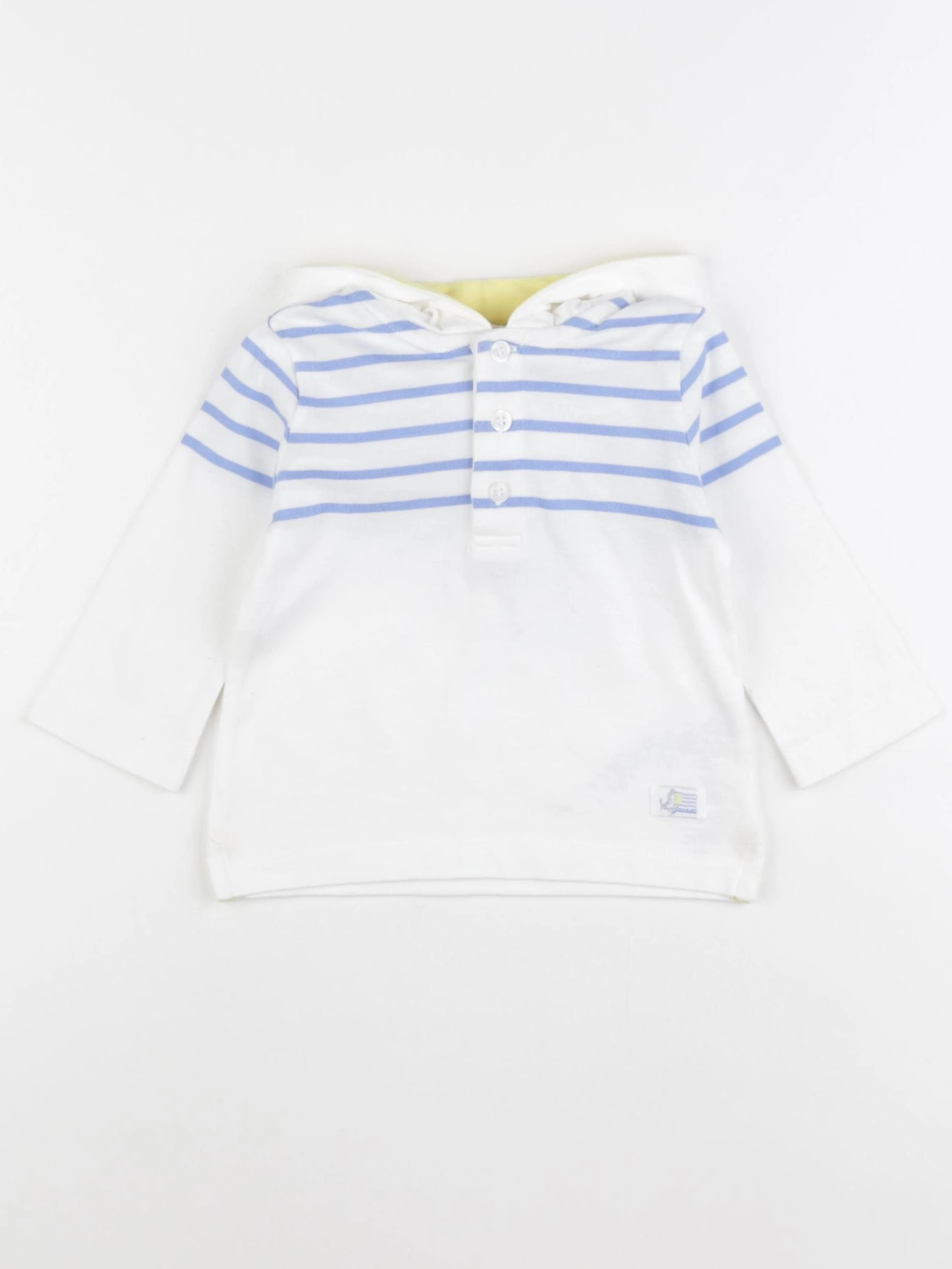 Jacadi - tee-shirt blanc, bleu - 12 mois