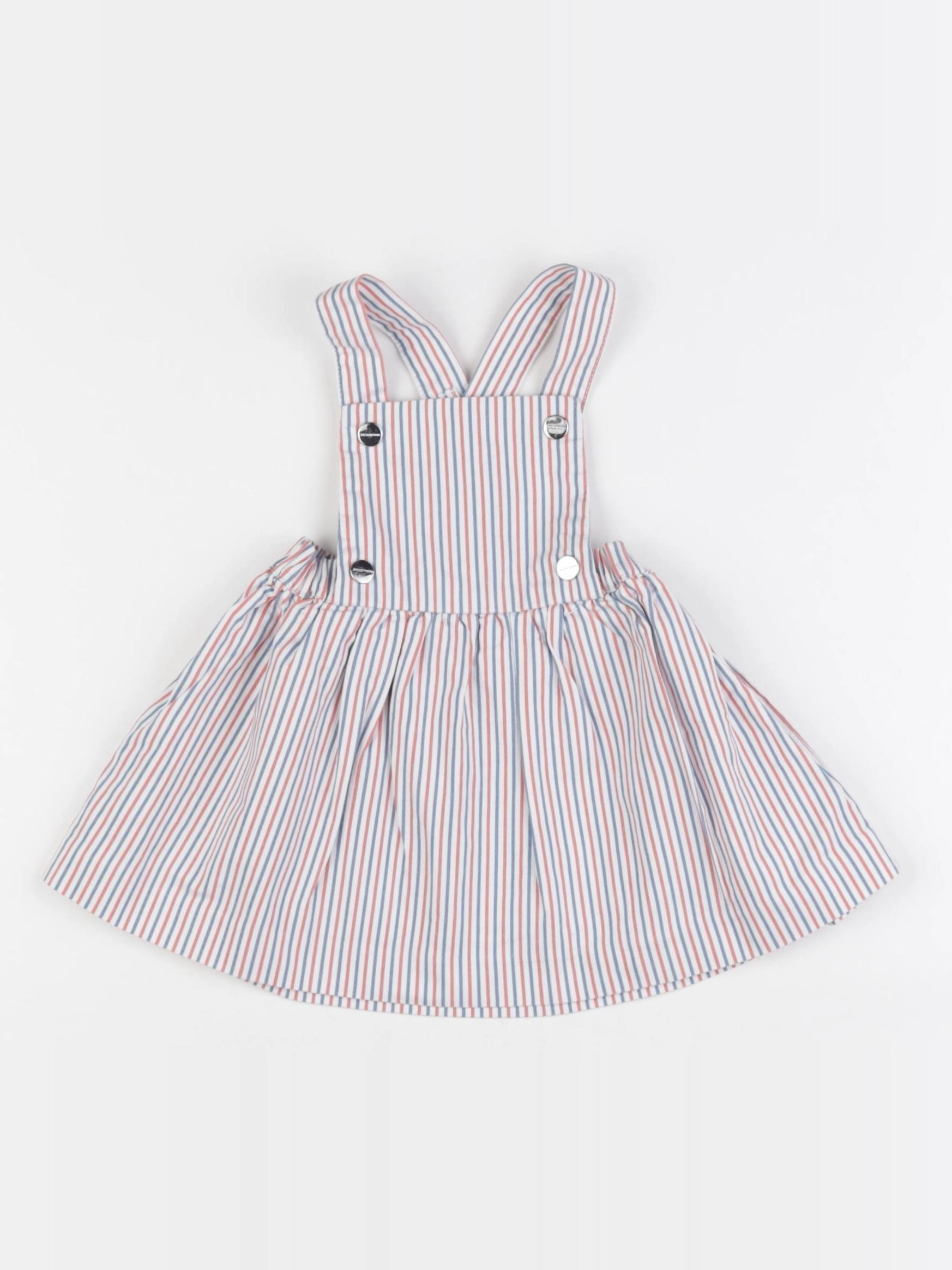 Jacadi - robe blanc, bleu, orange - 6 mois