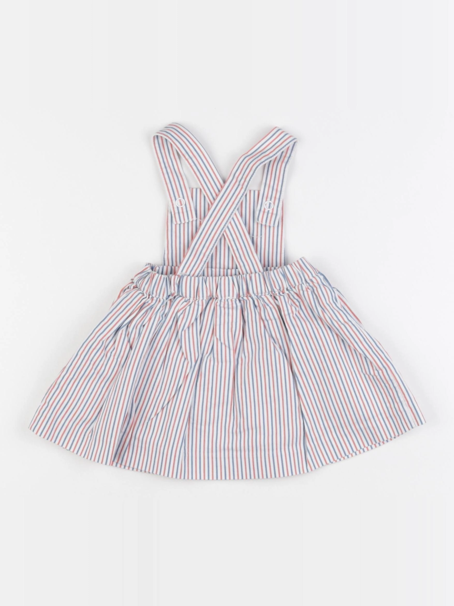 Jacadi - robe blanc, bleu, orange - 6 mois