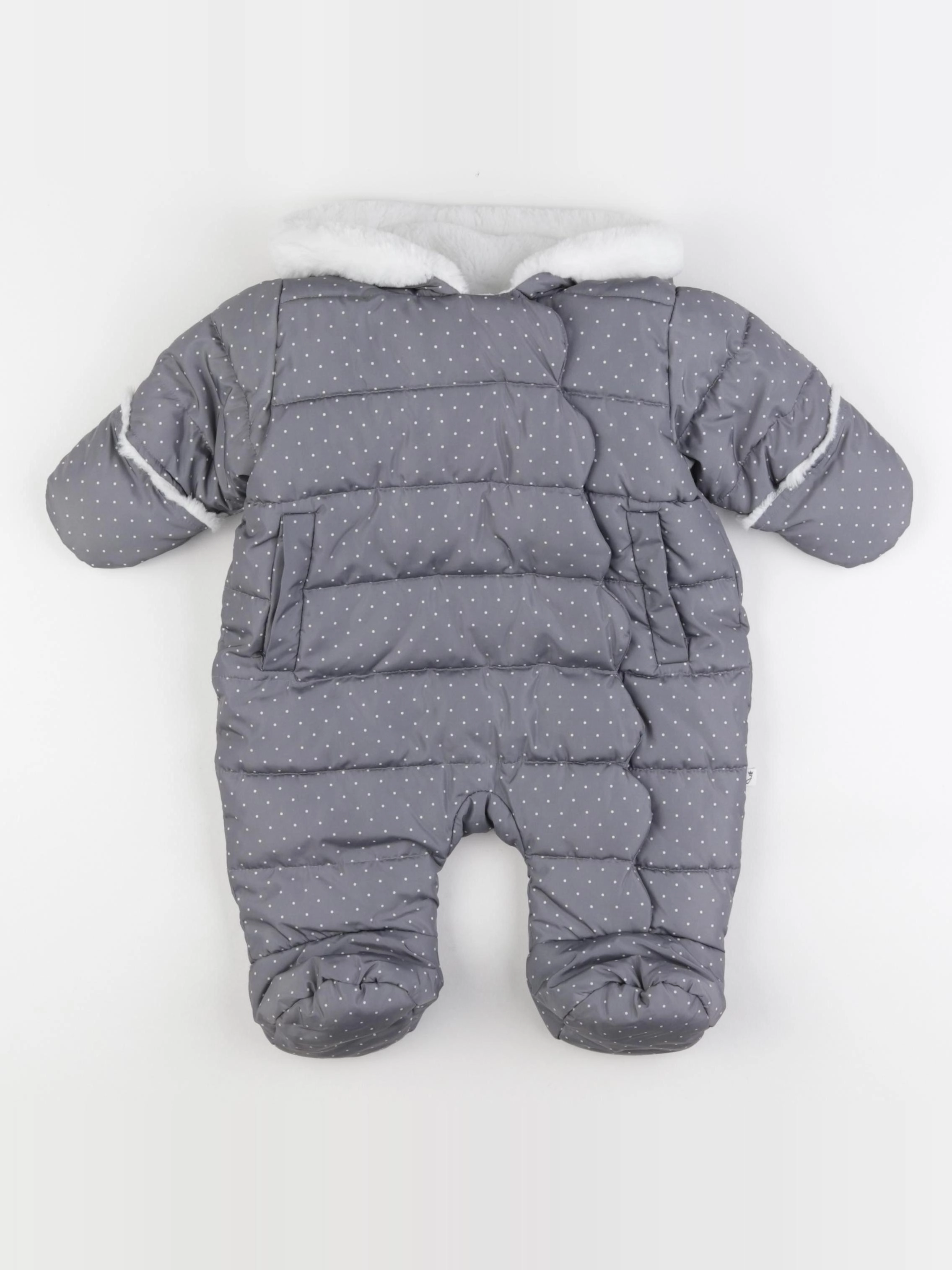 Jacadi - combi-pilote gris, blanc - 6 mois