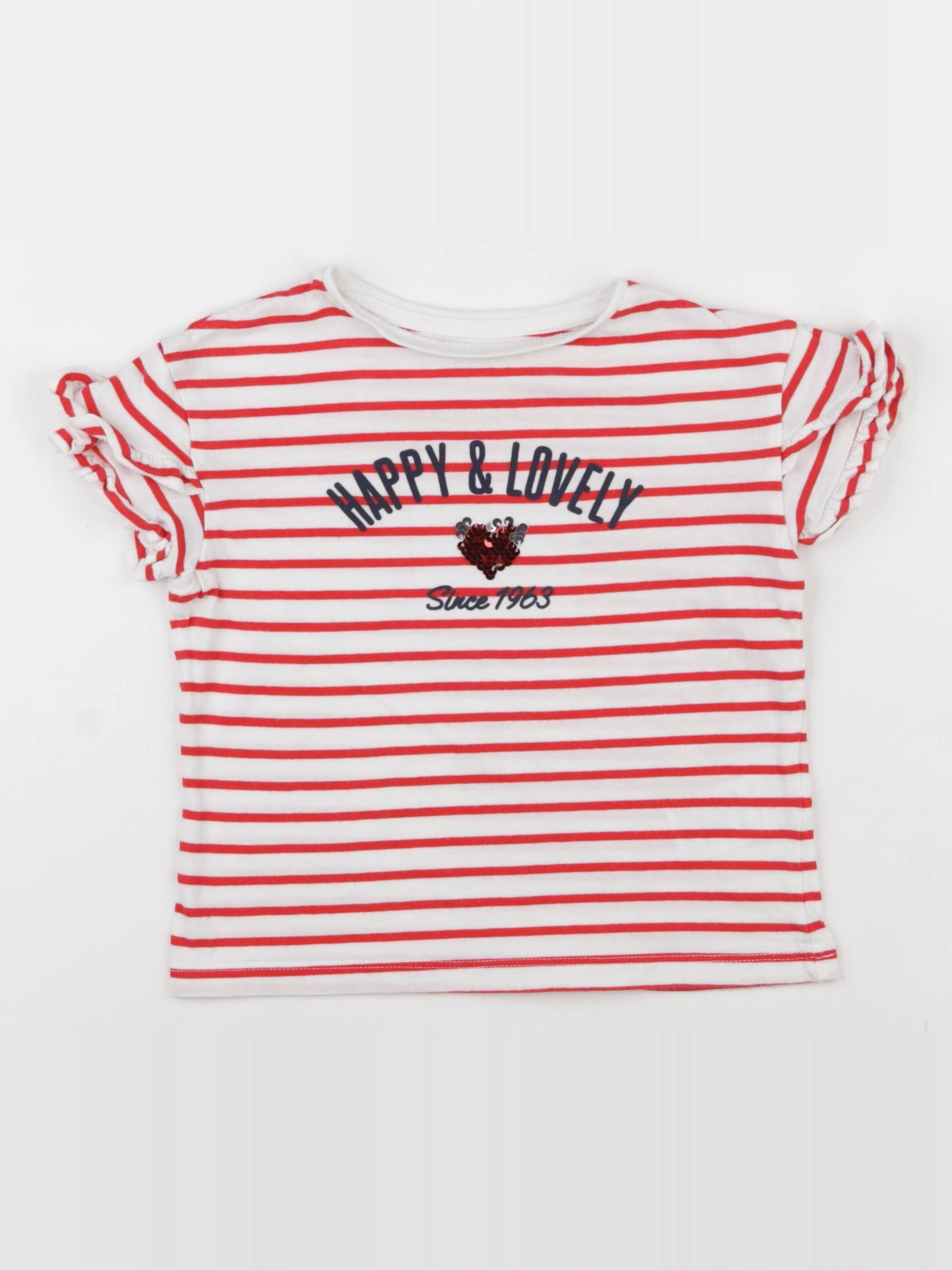 Vertbaudet - tee-shirt rouge - 4 ans